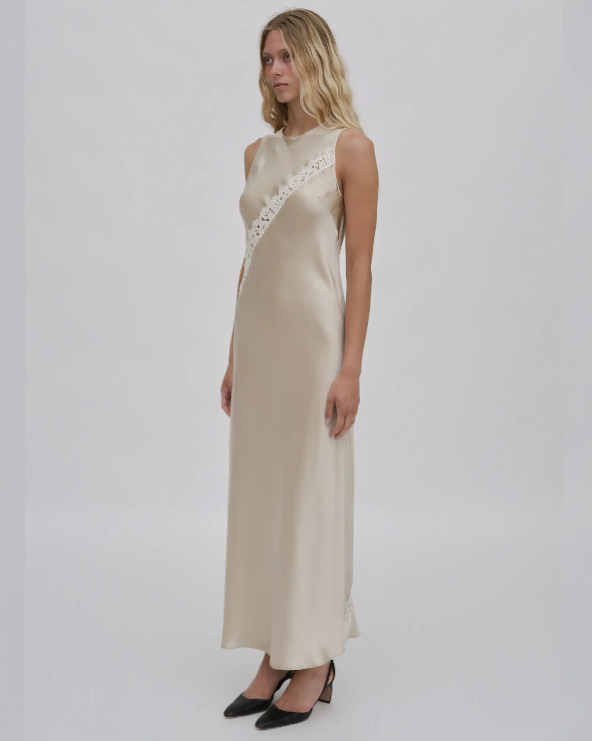 BIAS LACE PANEL DRESS sold by Rosetta Getty product image thumbnail 3
