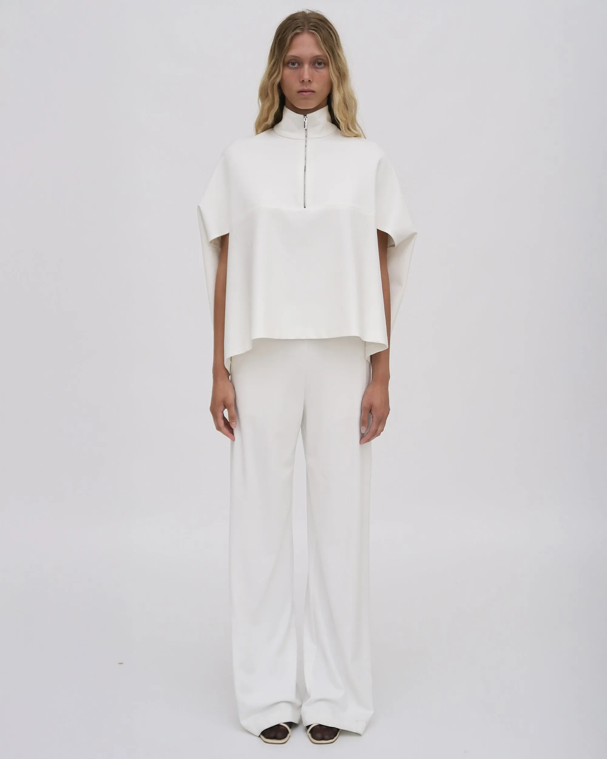 ZIP UP COCOON CAFTAN TOP - SOLID sold by Rosetta Getty