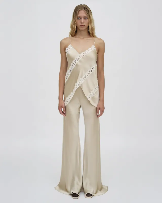 BIAS LACE PANEL CAMISOLE made by Rosetta Getty