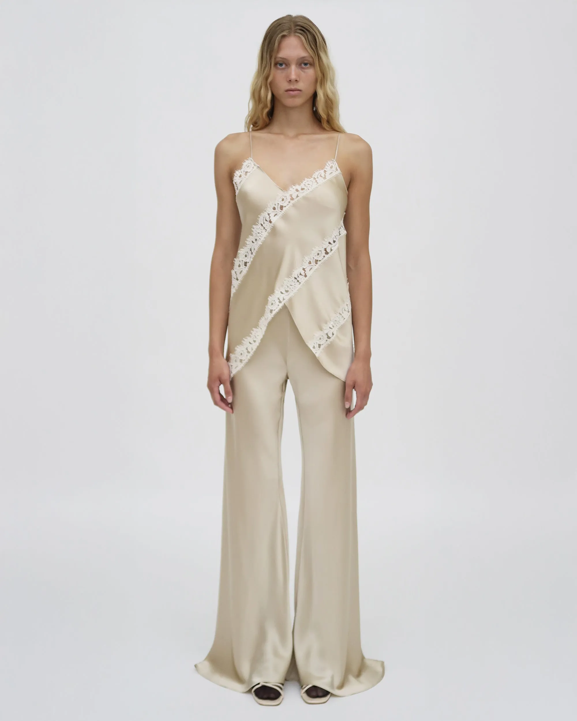 BIAS LACE PANEL CAMISOLE sold by Rosetta Getty