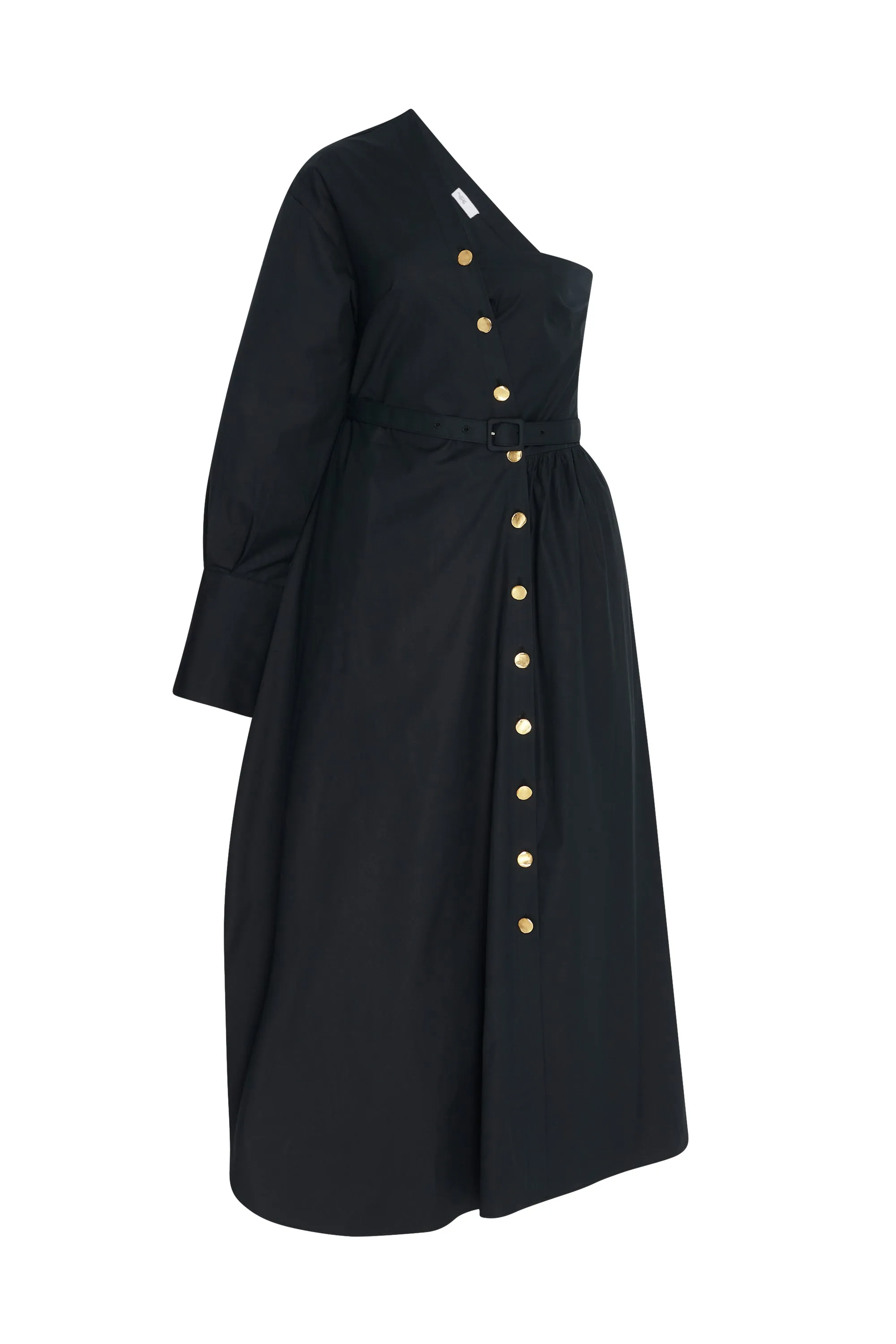 ASYMMETRIC ONE SHOULDER SHIRTDRESS sold by Rosetta Getty