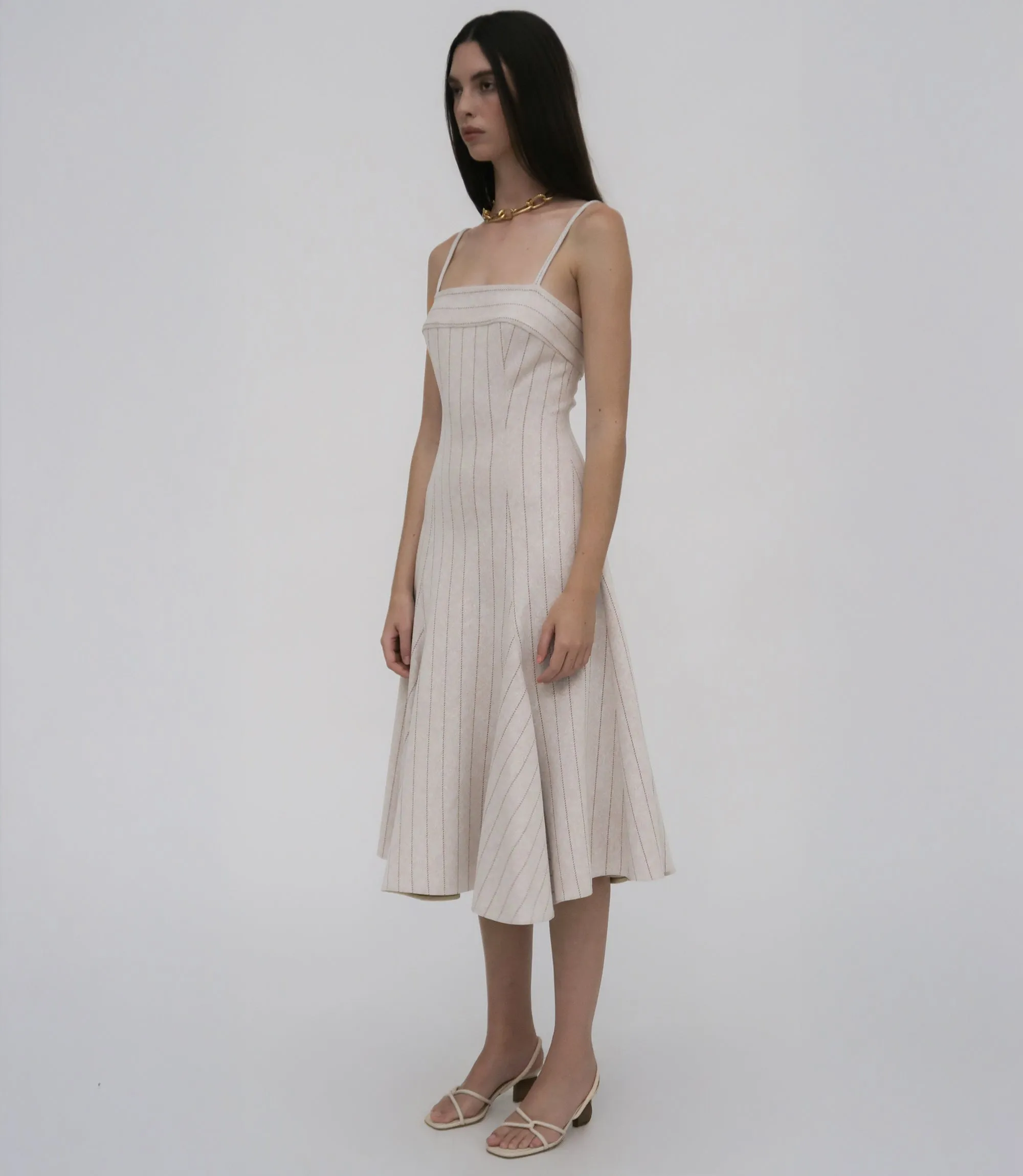 FITTED GODET DRESS sold by Rosetta Getty product image thumbnail 3