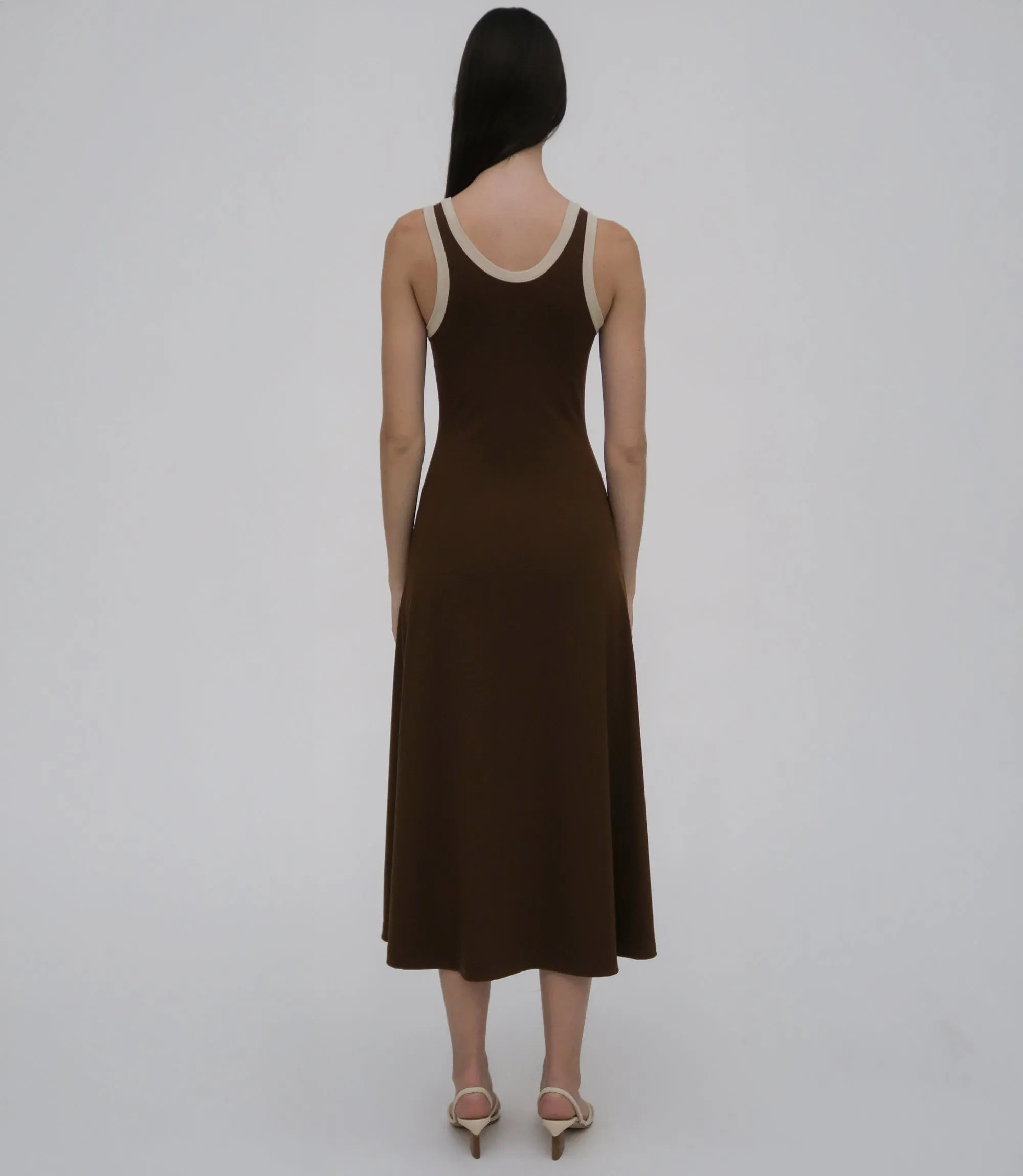 CONTRAST RIB TANK DRESS sold by Rosetta Getty product image thumbnail 4