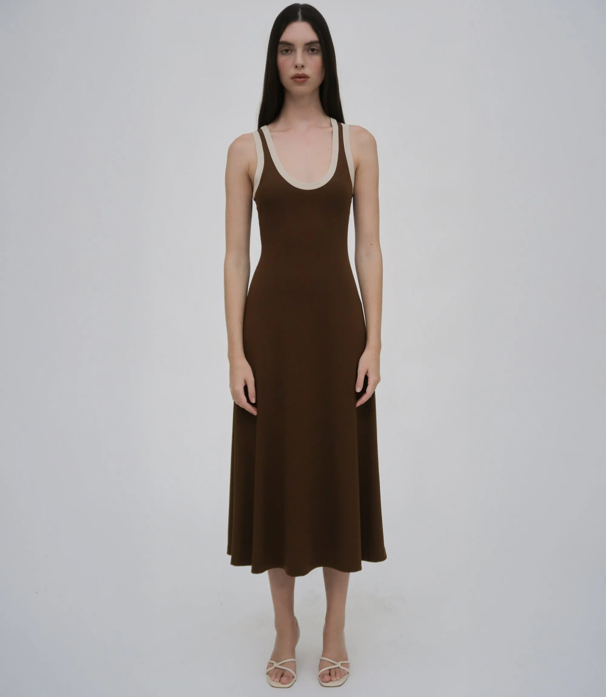 CONTRAST RIB TANK DRESS sold by Rosetta Getty product image thumbnail 2