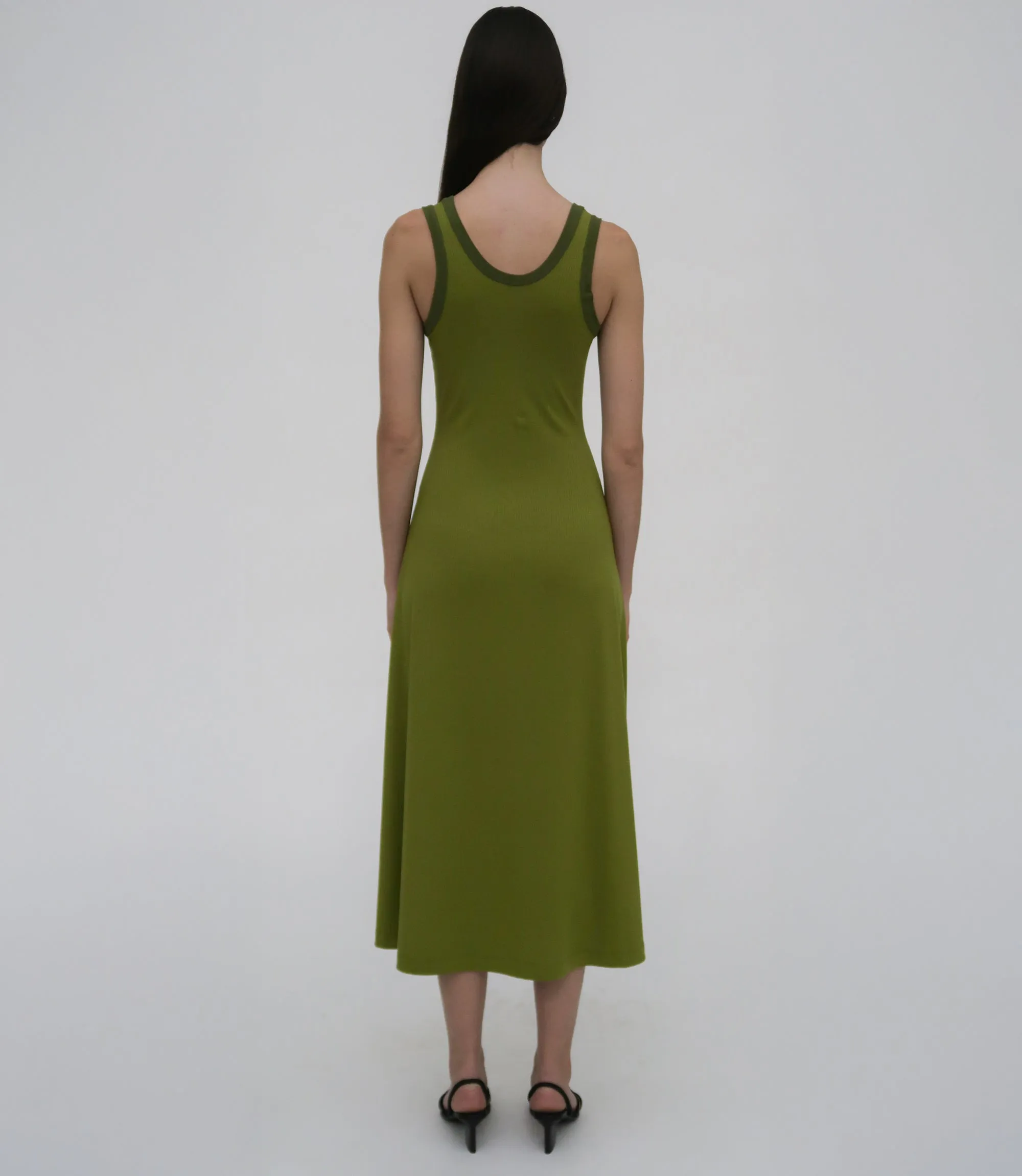 CONTRAST RIB TANK DRESS sold by Rosetta Getty product image thumbnail 4