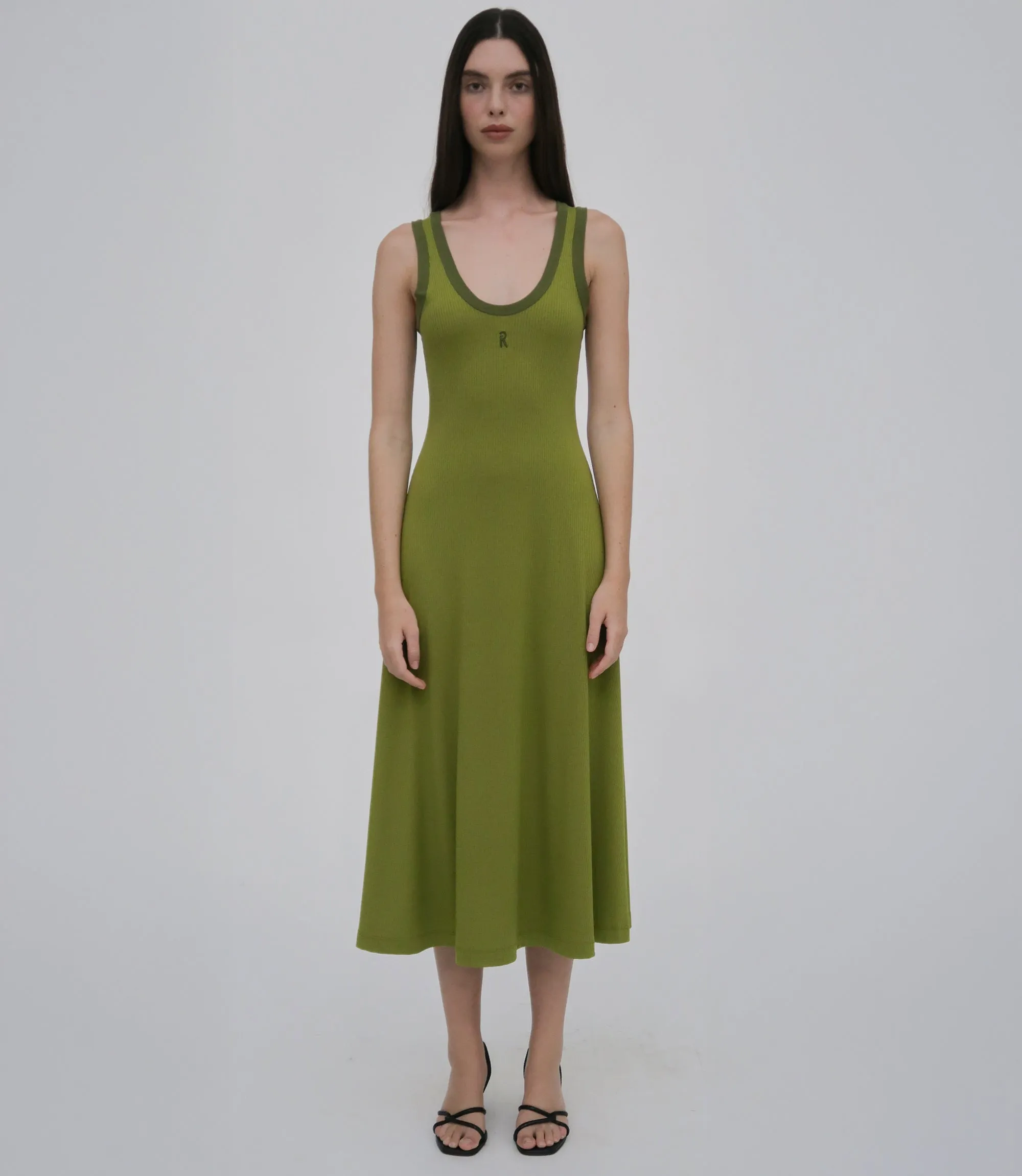 CONTRAST RIB TANK DRESS sold by Rosetta Getty product image thumbnail 2