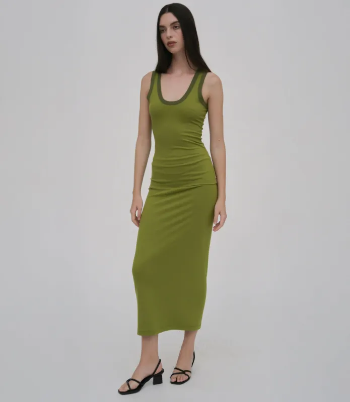 CONTRAST RIB T-TANK sold by Rosetta Getty