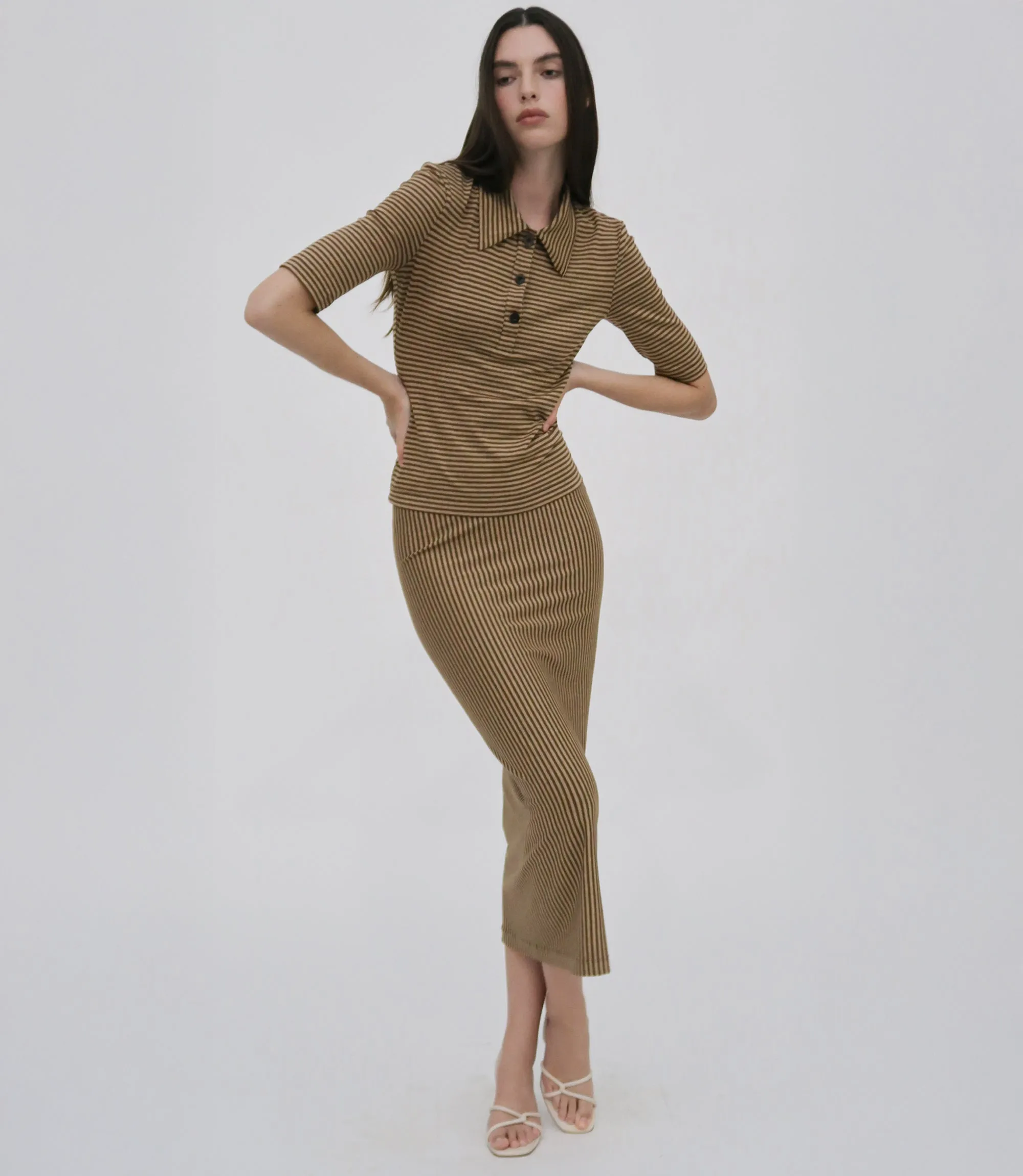 POLO T-SHIRT - STRIPE sold by Rosetta Getty