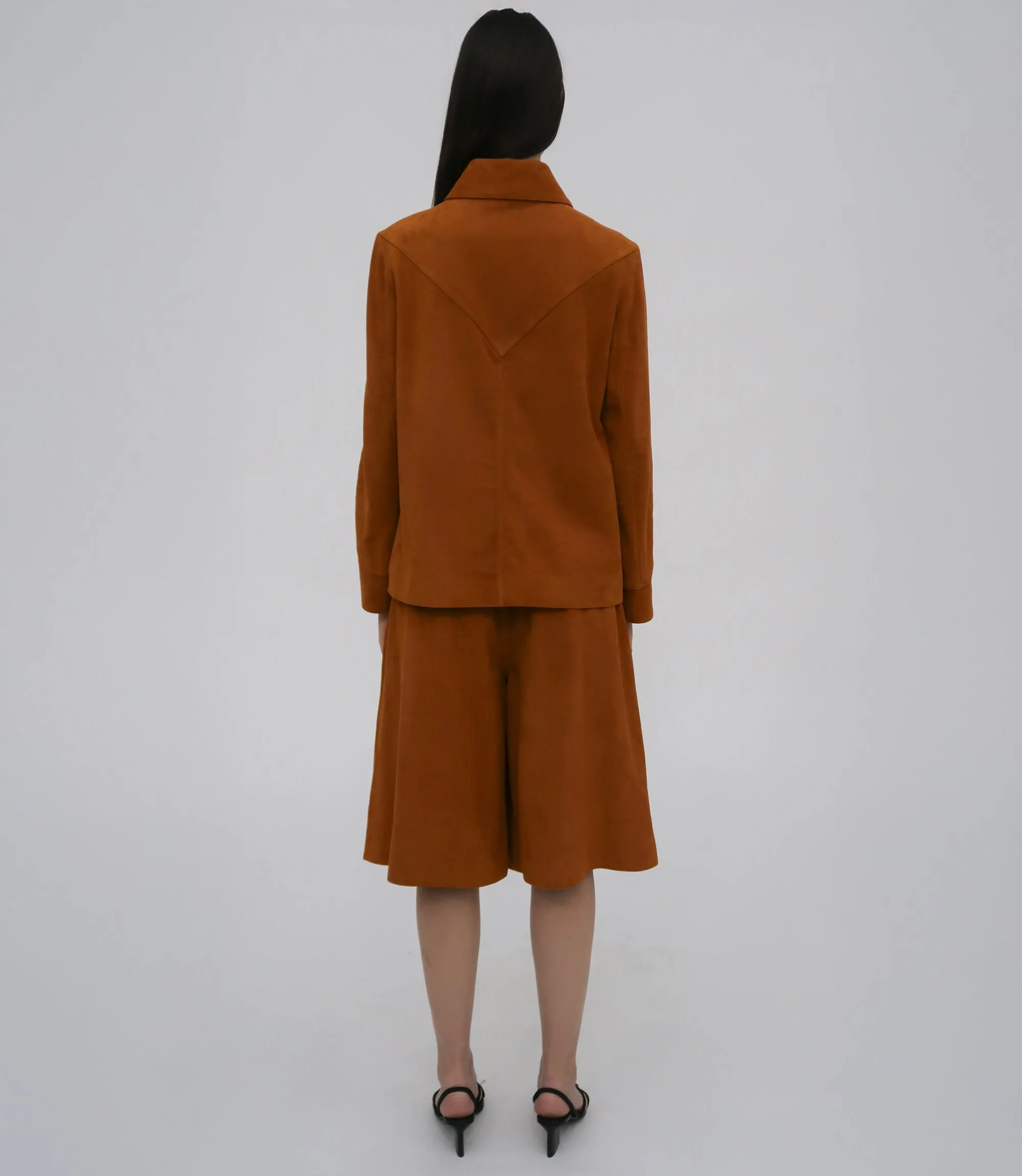 WIDE PLEAT FRONT SHORT - SUEDE sold by Rosetta Getty product image thumbnail 4