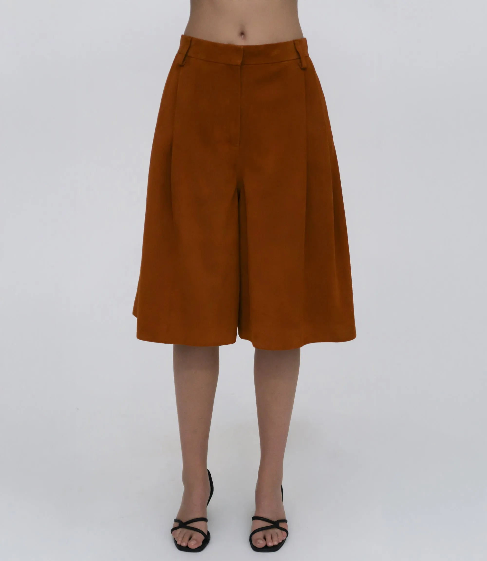 WIDE PLEAT FRONT SHORT - SUEDE sold by Rosetta Getty product image thumbnail 5
