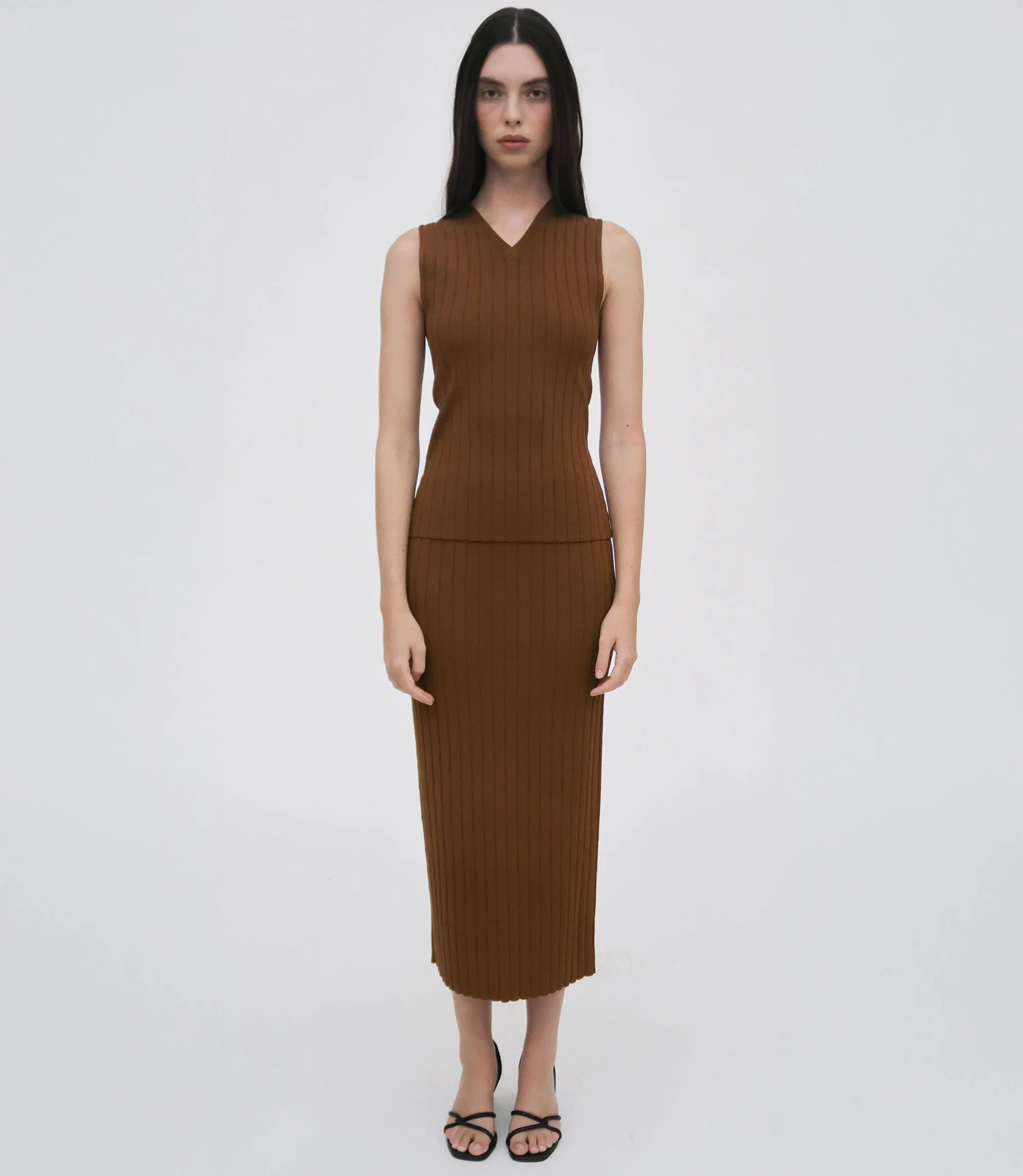 RIB MIDI SKIRT sold by Rosetta Getty product image thumbnail 2