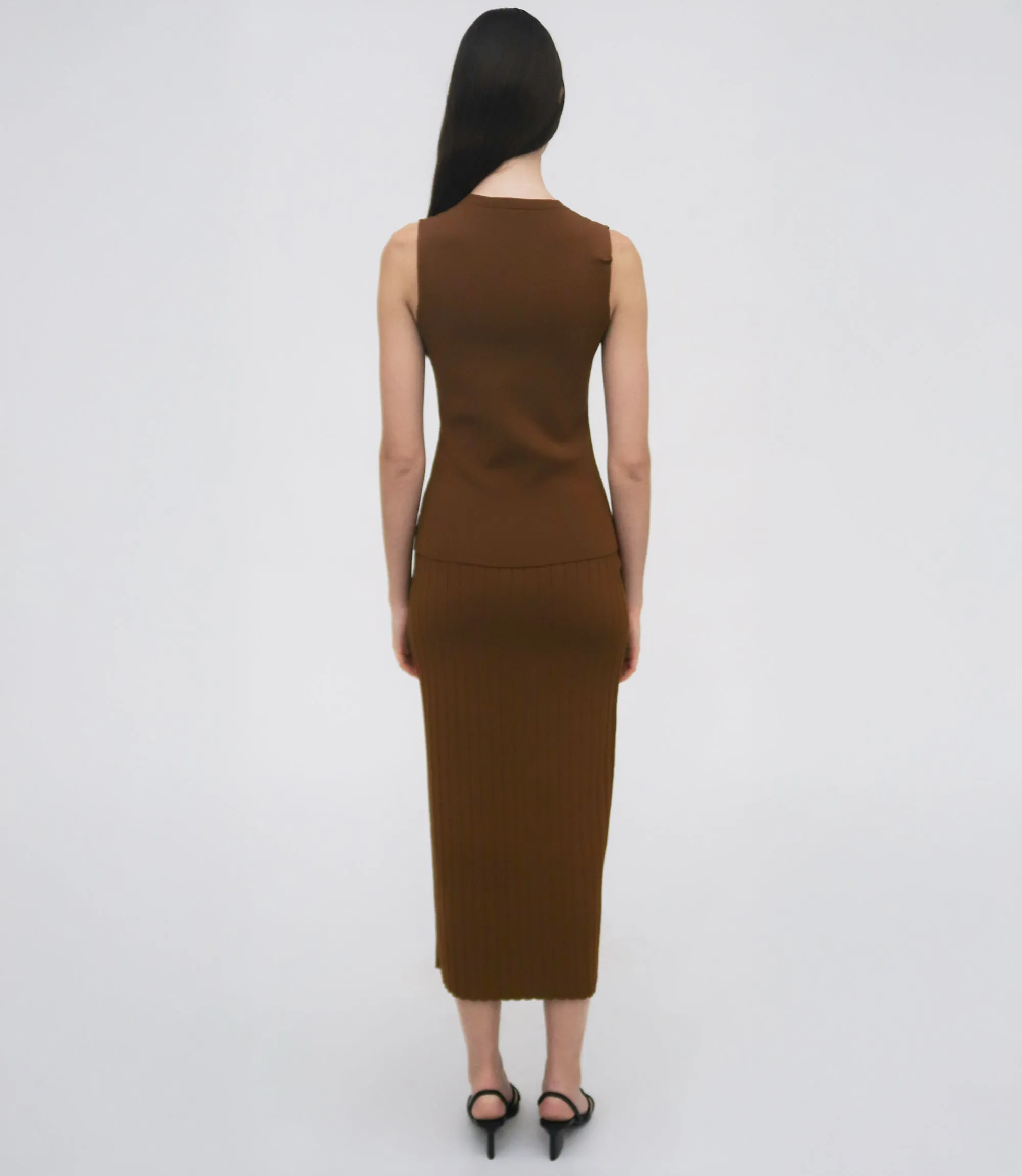 RIB MIDI SKIRT sold by Rosetta Getty product image thumbnail 5