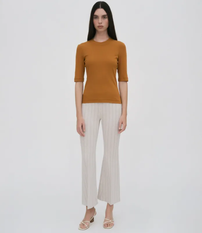 PULL-ON CROPPED FLARE - PINSTRIPE sold by Rosetta Getty
