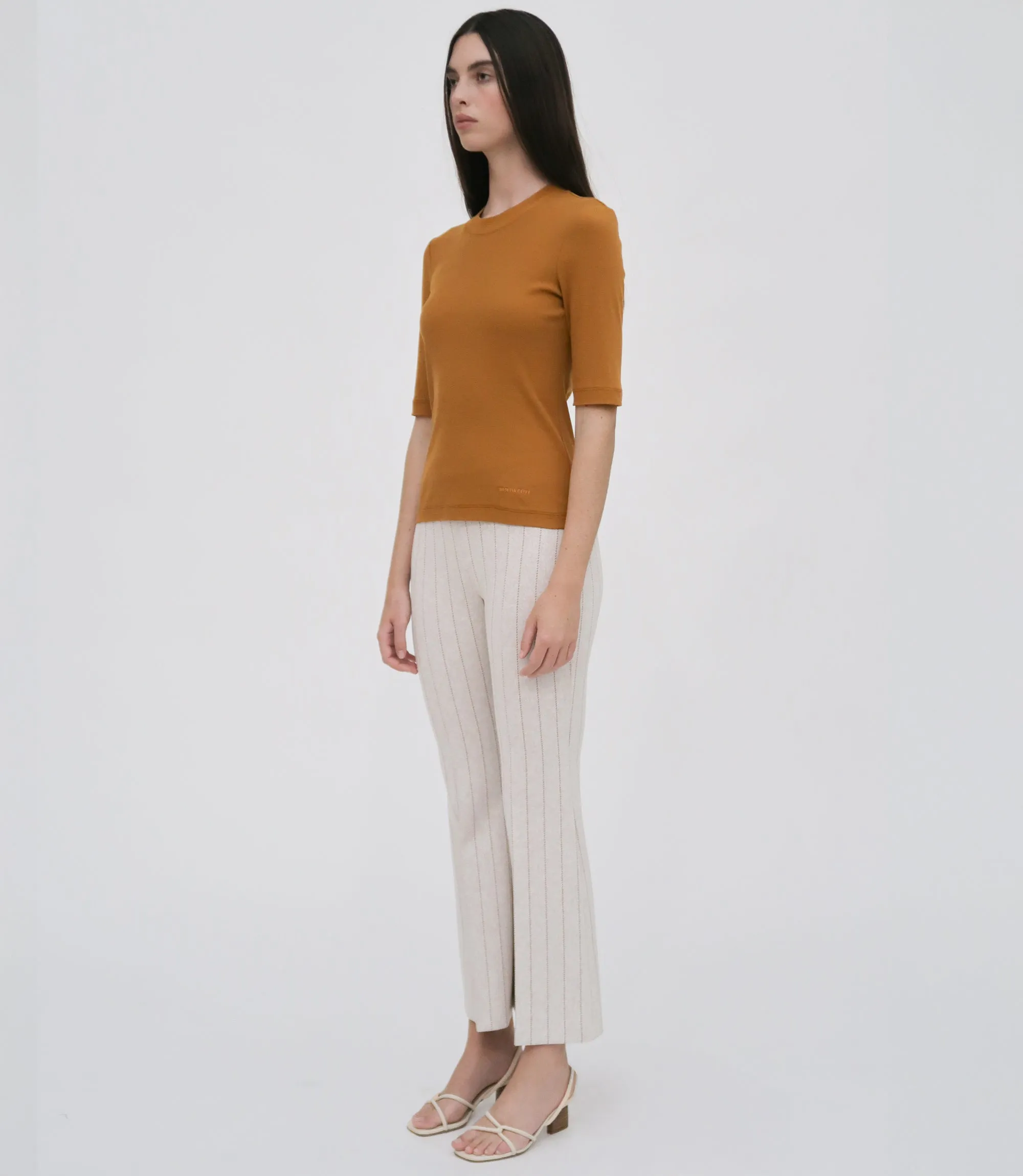 PULL-ON CROPPED FLARE - PINSTRIPE sold by Rosetta Getty product image thumbnail 2