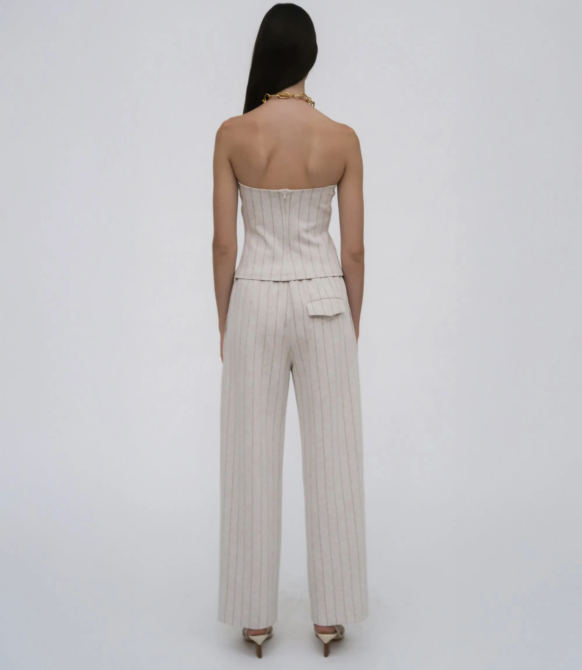 STRAPLESS BANDEAU - PINSTRIPE sold by Rosetta Getty product image thumbnail 4