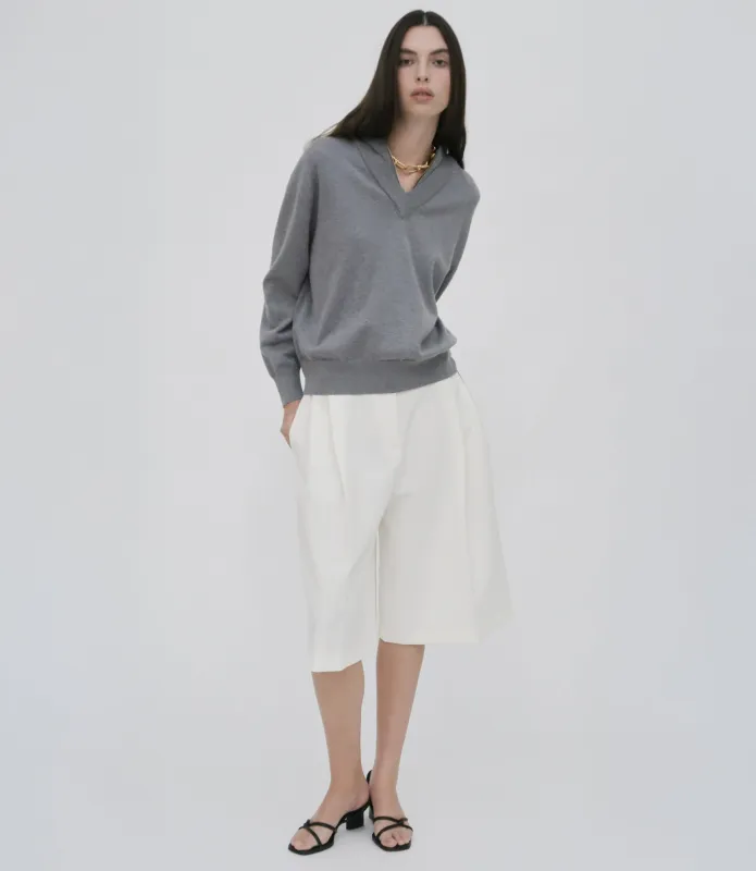 WIDE PLEAT FRONT SHORTS - TECH CADY made by Rosetta Getty