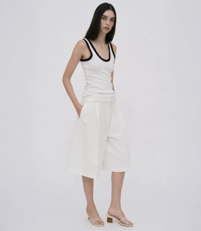 CONTRAST RIB TANK sold by Rosetta Getty