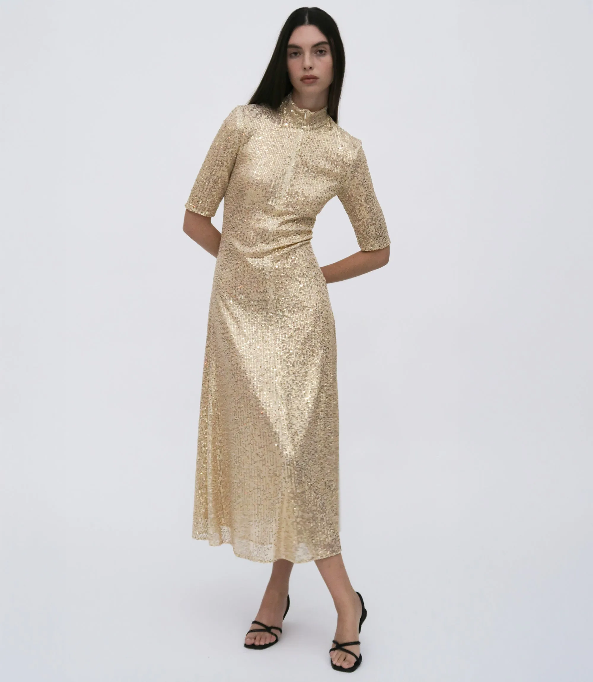 ZIP UP MIDI TURTLENECK DRESS sold by Rosetta Getty