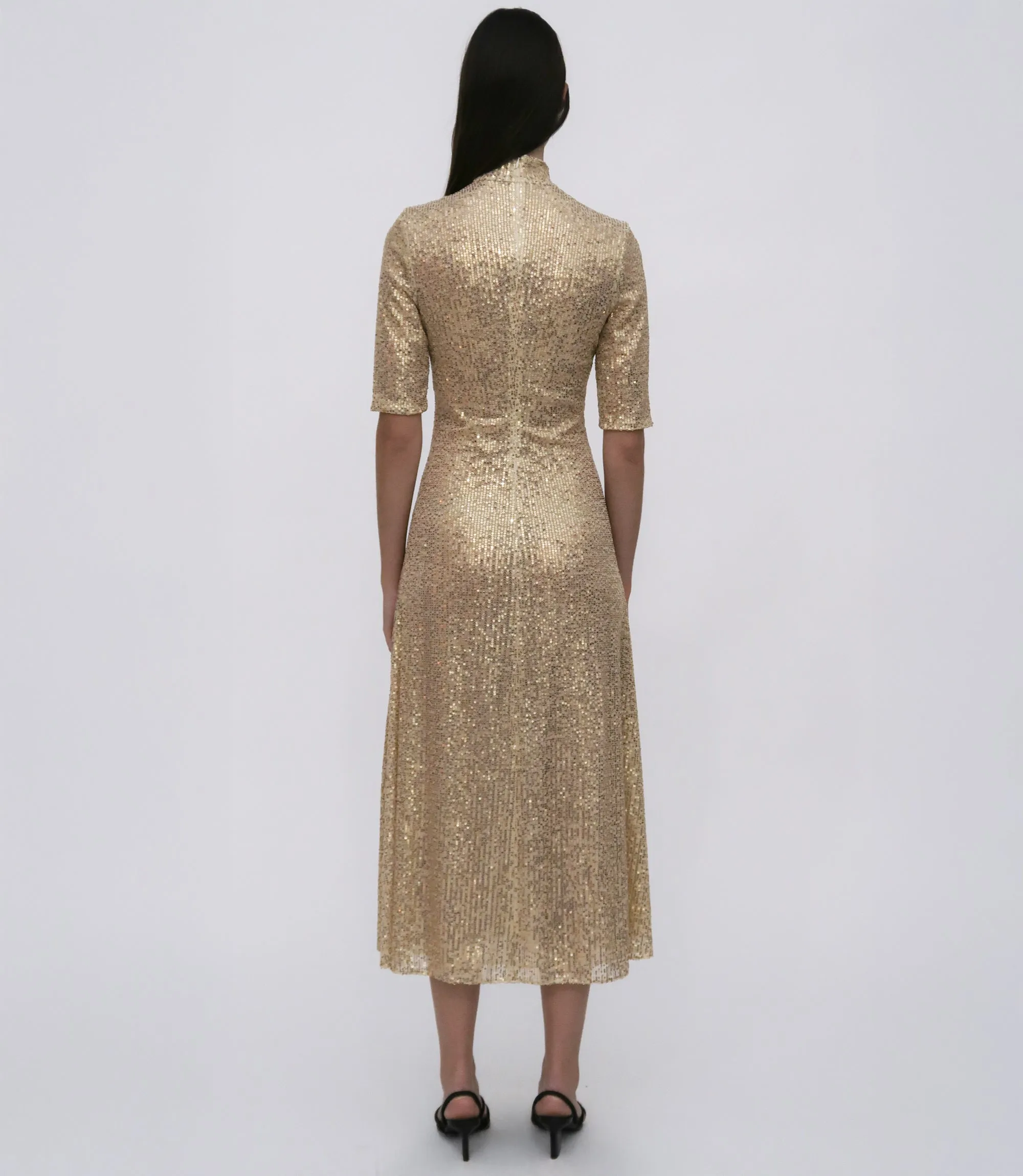 ZIP UP MIDI TURTLENECK DRESS sold by Rosetta Getty product image thumbnail 4