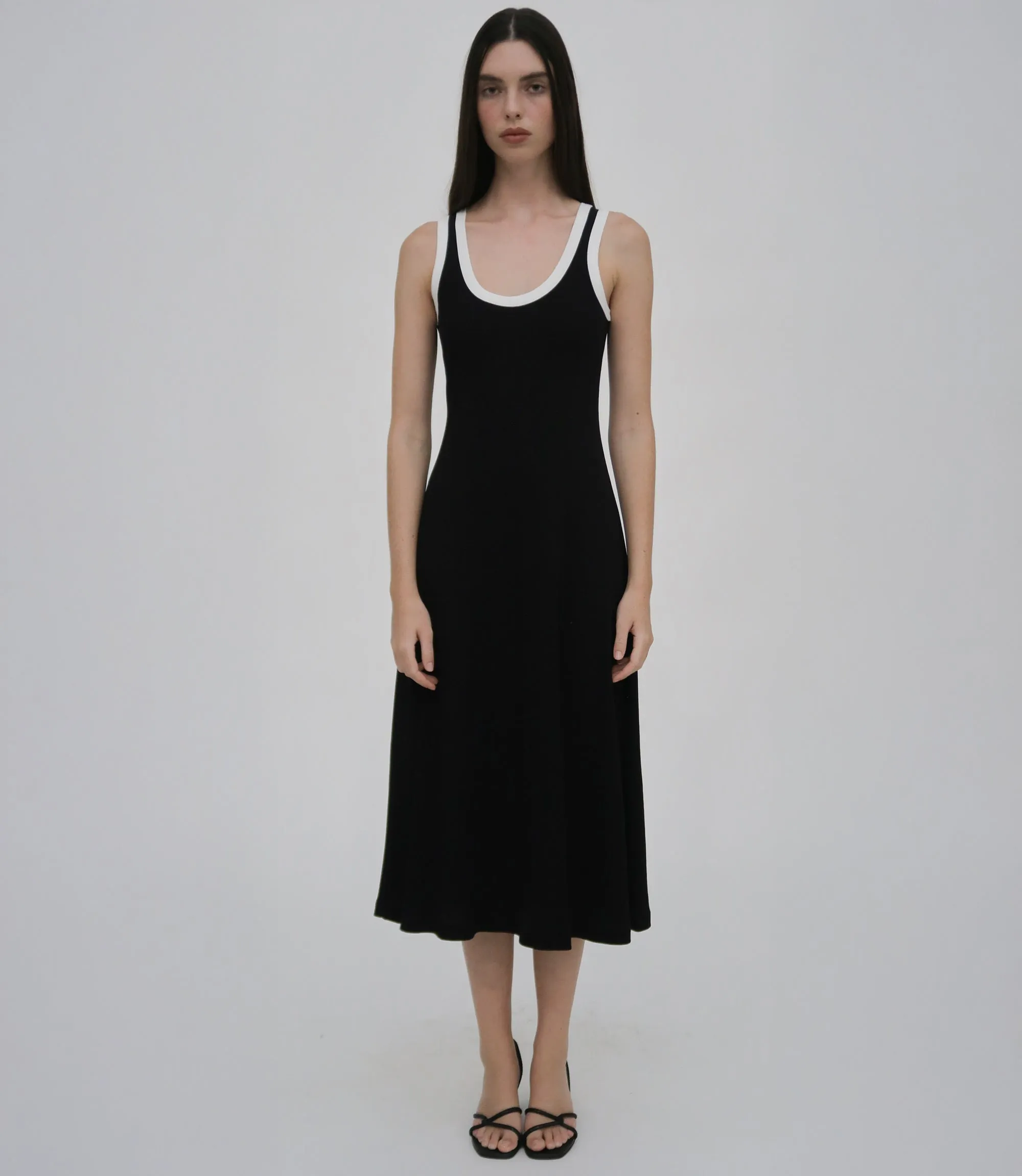 CONTRAST RIB TANK DRESS sold by Rosetta Getty
