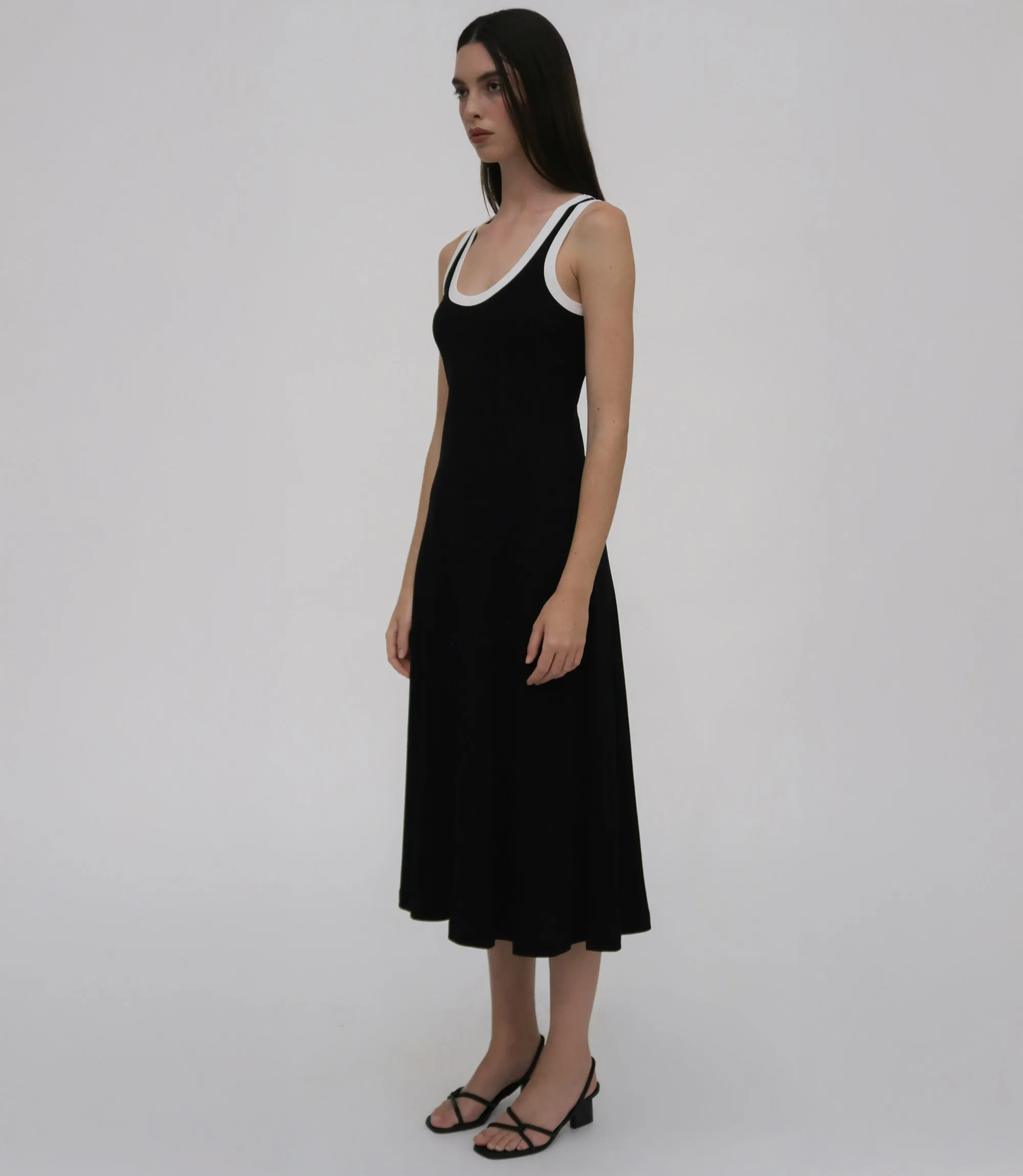 CONTRAST RIB TANK DRESS sold by Rosetta Getty product image thumbnail 2
