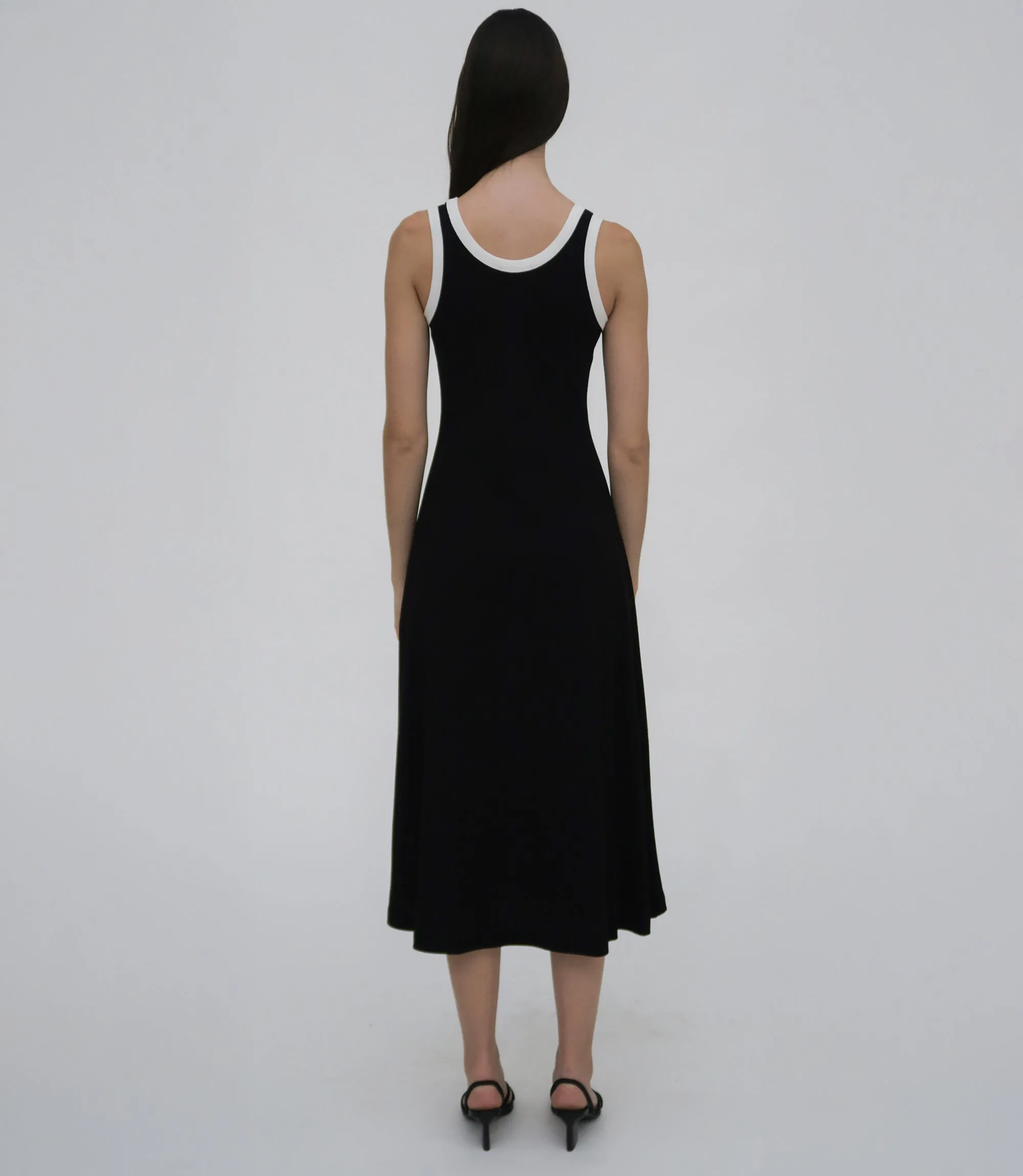 CONTRAST RIB TANK DRESS sold by Rosetta Getty product image thumbnail 3