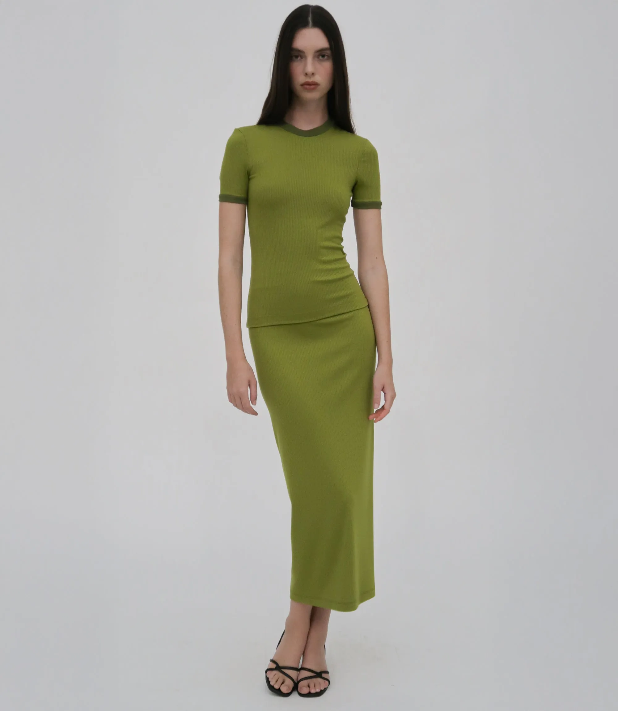 CONTRAST RIB T-SHIRT sold by Rosetta Getty