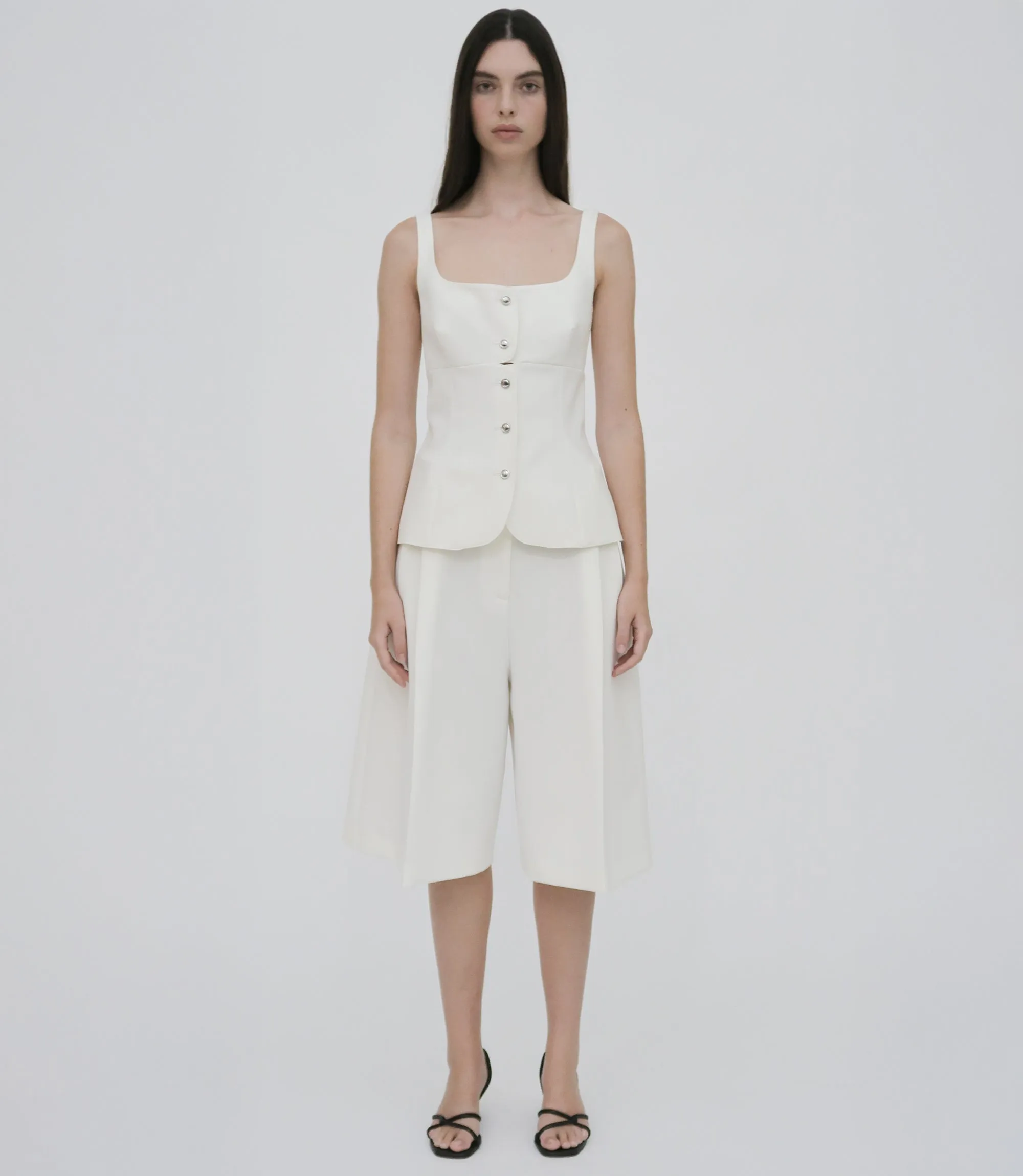 SQUARE NECK BUTTON FRONT TOP sold by Rosetta Getty product image thumbnail 2