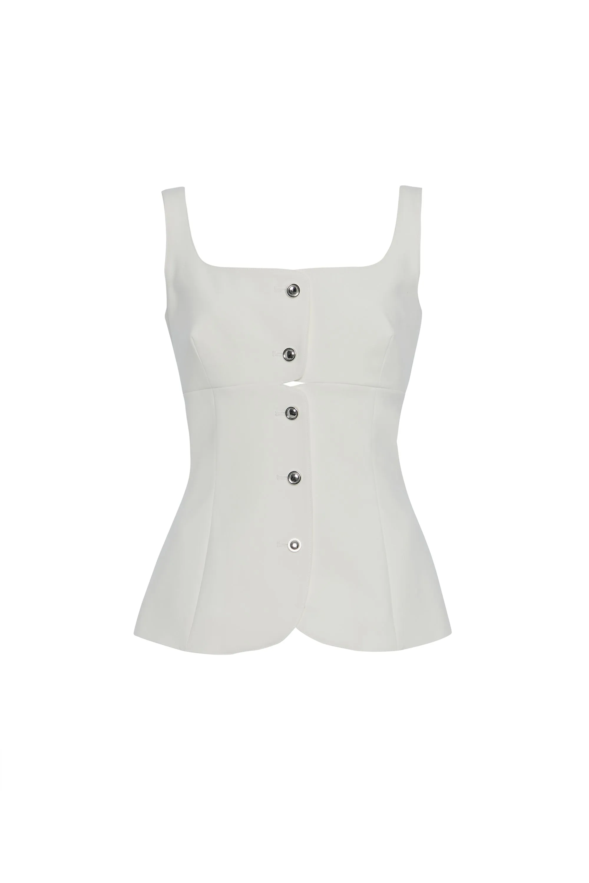 SQUARE NECK BUTTON FRONT TOP sold by Rosetta Getty product image thumbnail 5