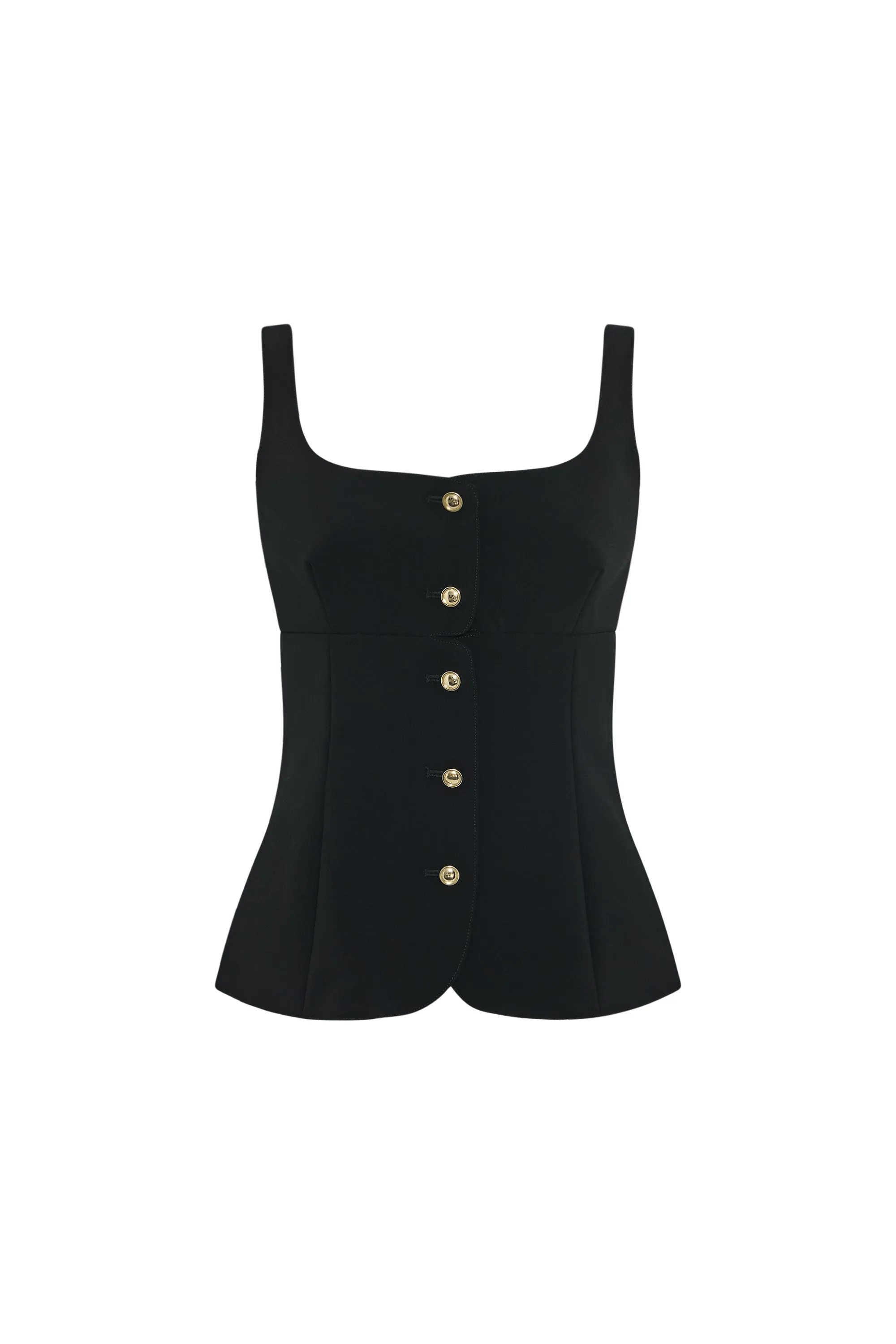 SQUARE NECK BUTTON FRONT TOP sold by Rosetta Getty product image thumbnail 5