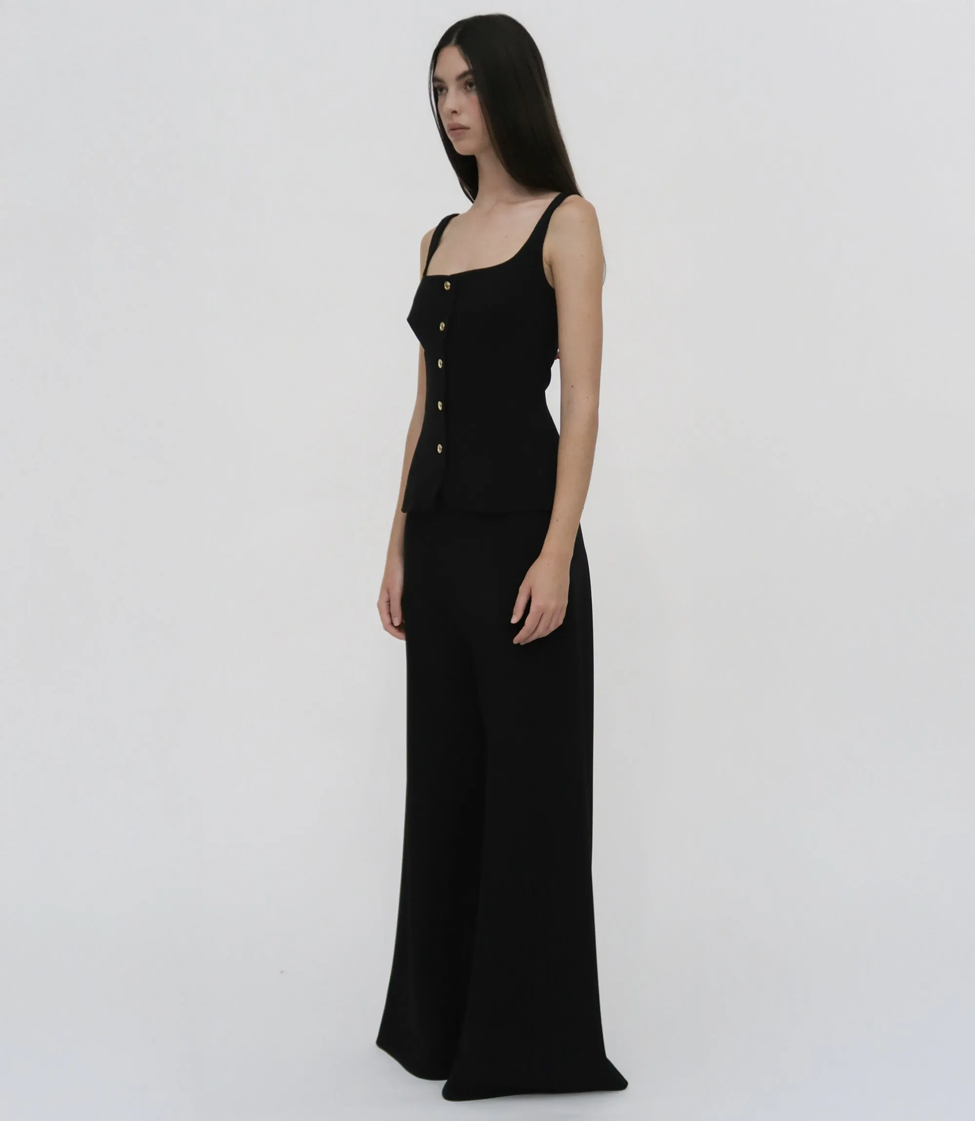 SQUARE NECK BUTTON FRONT TOP sold by Rosetta Getty product image thumbnail 3