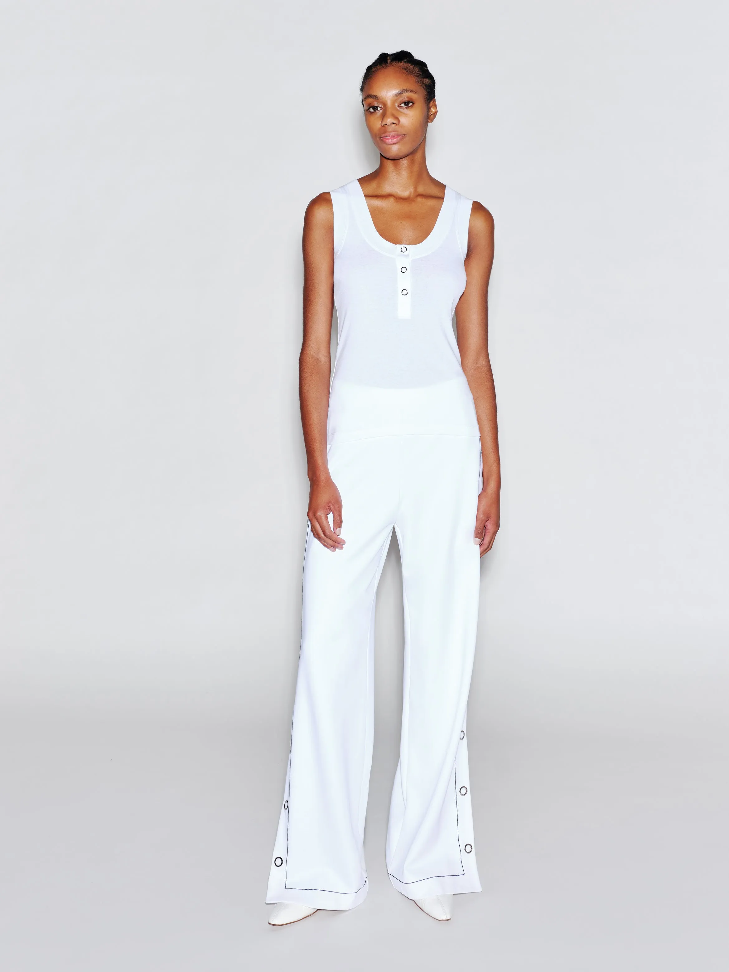 SCOOP NECK HENLEY TANK TOP sold by Rosetta Getty