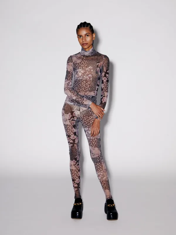 Long Sleeve Mesh Turtleneck T-Shirt sold by Rosetta Getty