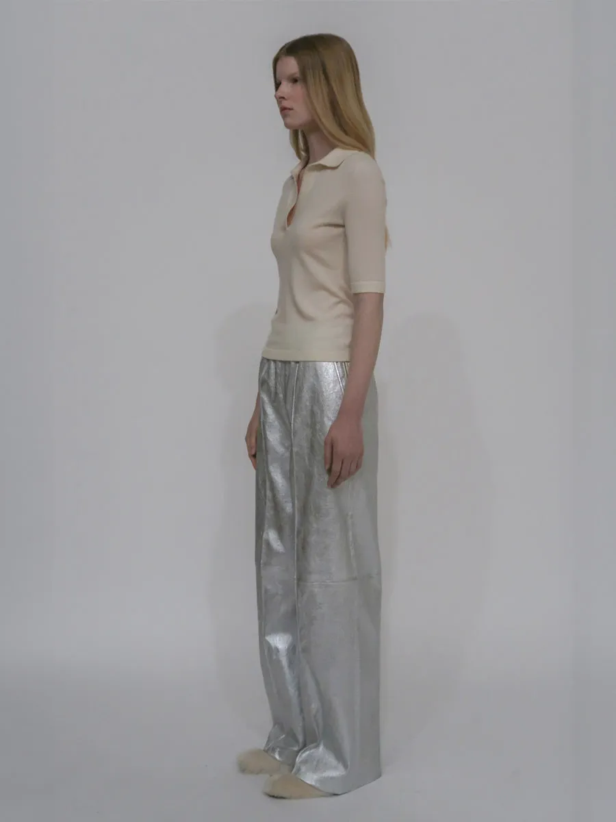 OPEN NECK POLO SWEATER sold by Rosetta Getty product image thumbnail 2