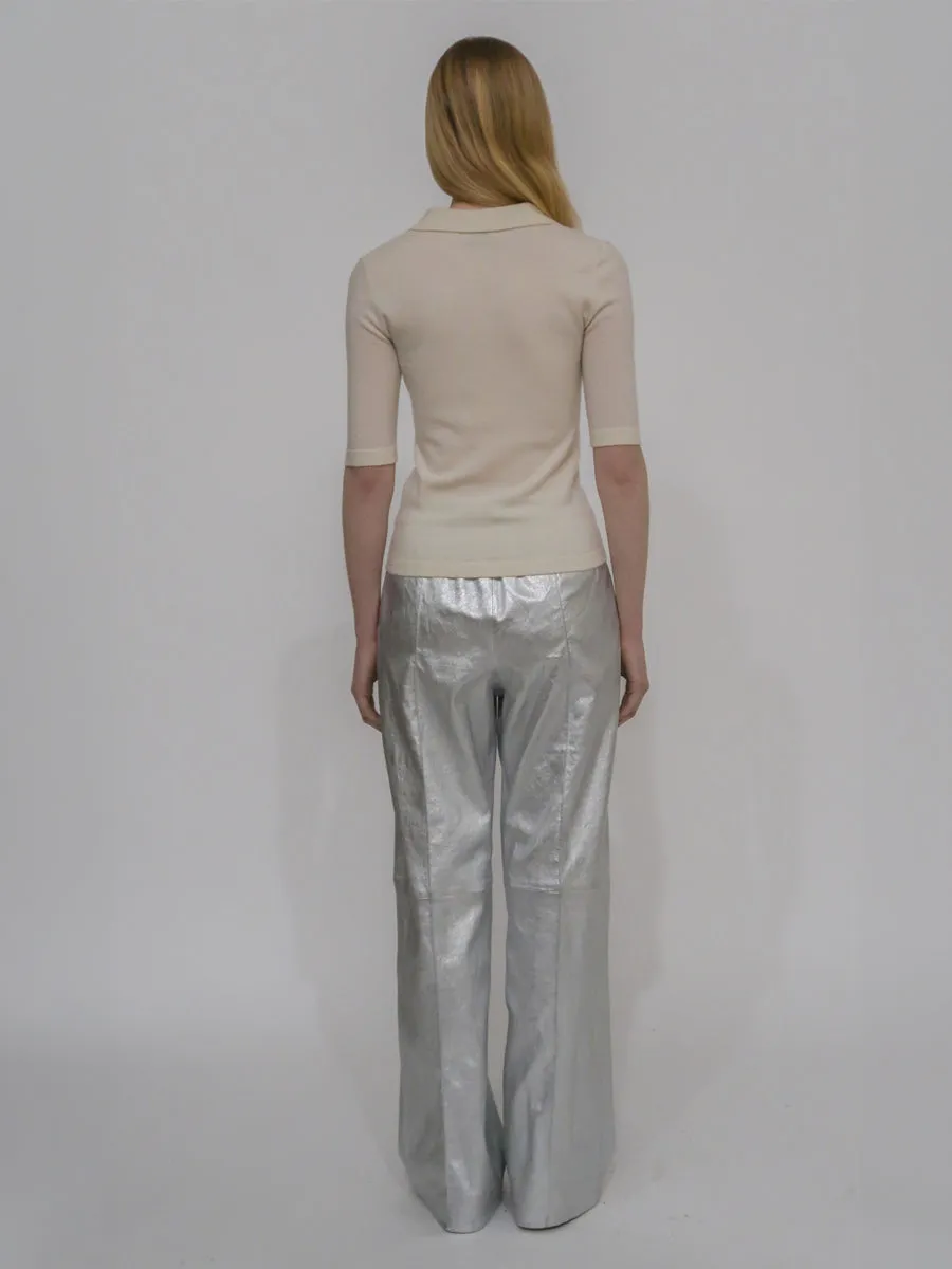 OPEN NECK POLO SWEATER sold by Rosetta Getty product image thumbnail 3