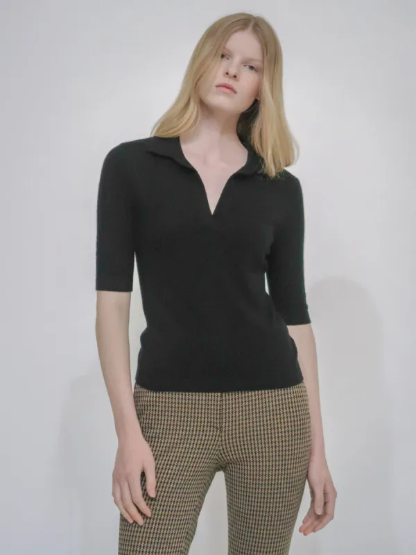 OPEN NECK POLO SWEATER sold by Rosetta Getty