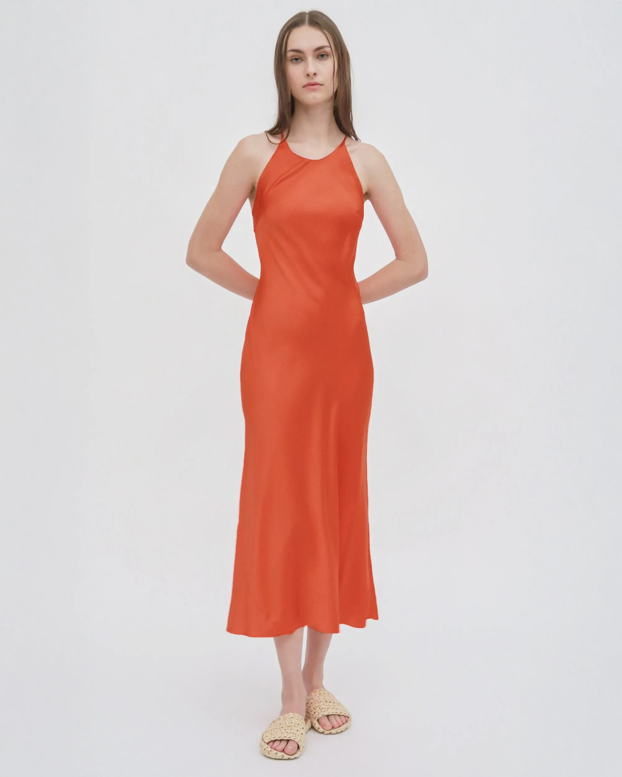 BIAS CREWNECK SLIP DRESS sold by Rosetta Getty product image thumbnail 3