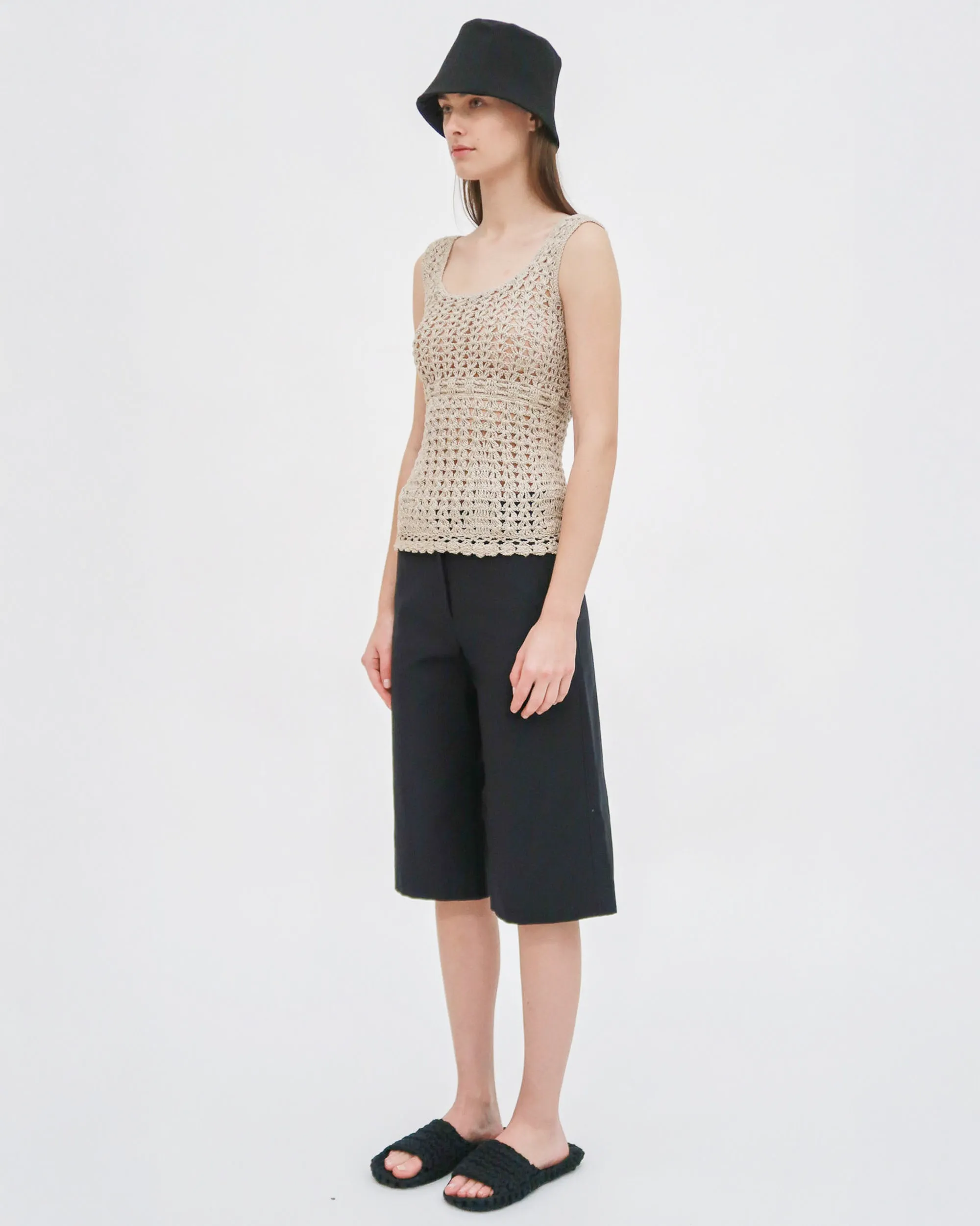 HAND CROCHET SQUARE NECK TANK sold by Rosetta Getty product image thumbnail 5