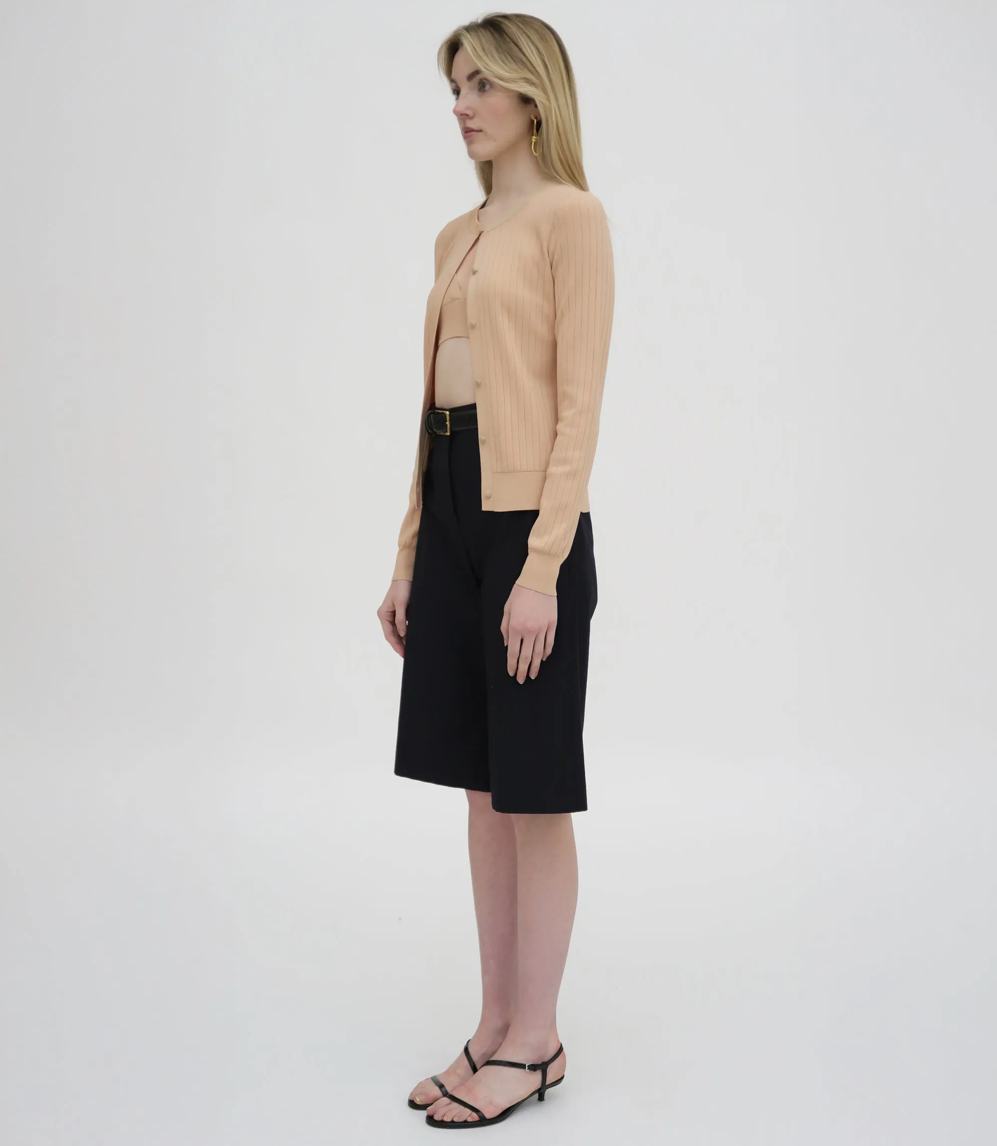 RIB FITTED CARDIGAN sold by Rosetta Getty product image thumbnail 4