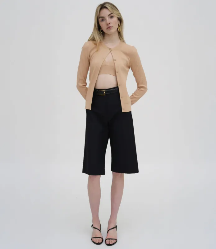 RIB FITTED CARDIGAN sold by Rosetta Getty