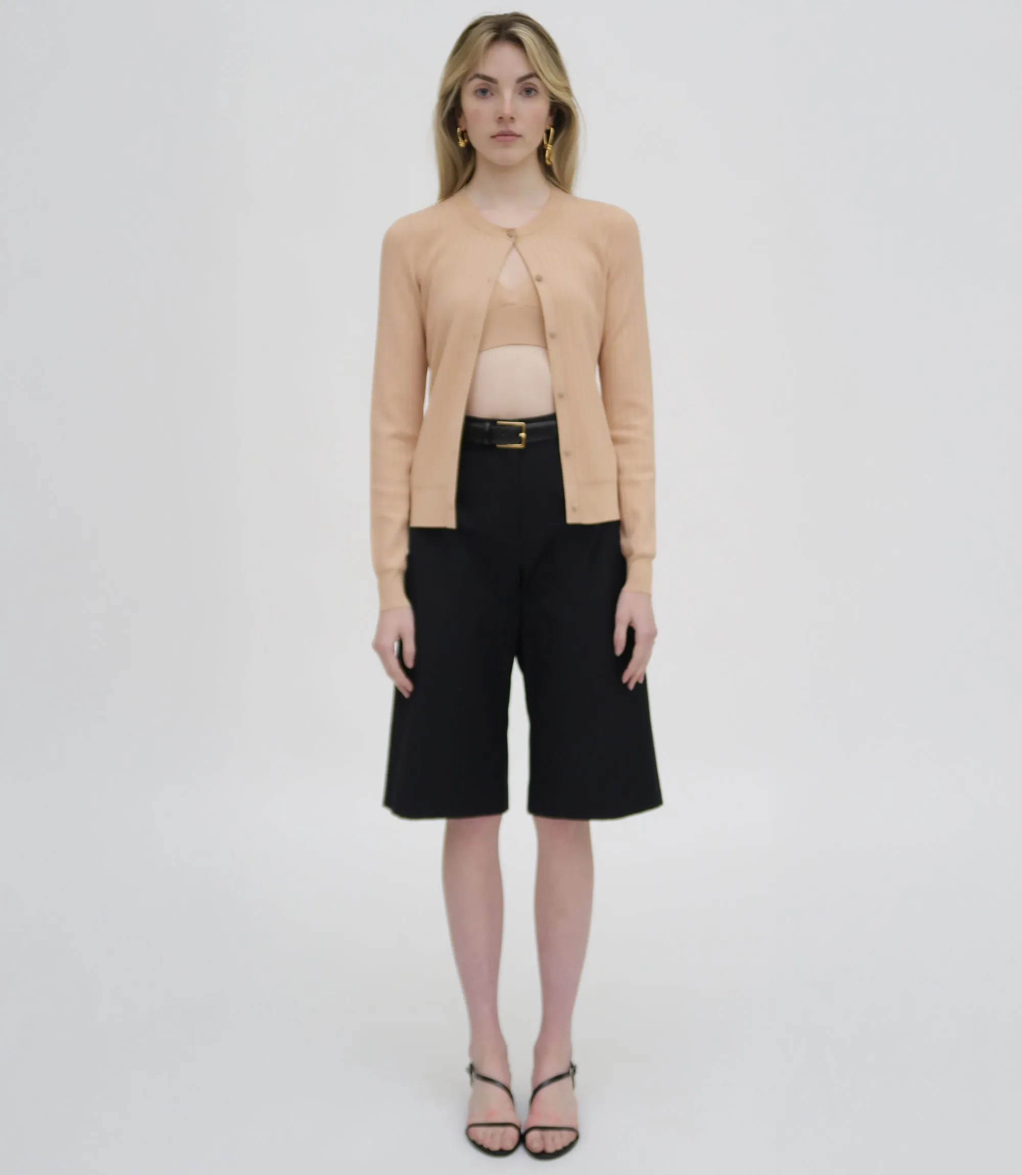 RIB FITTED CARDIGAN sold by Rosetta Getty product image thumbnail 3