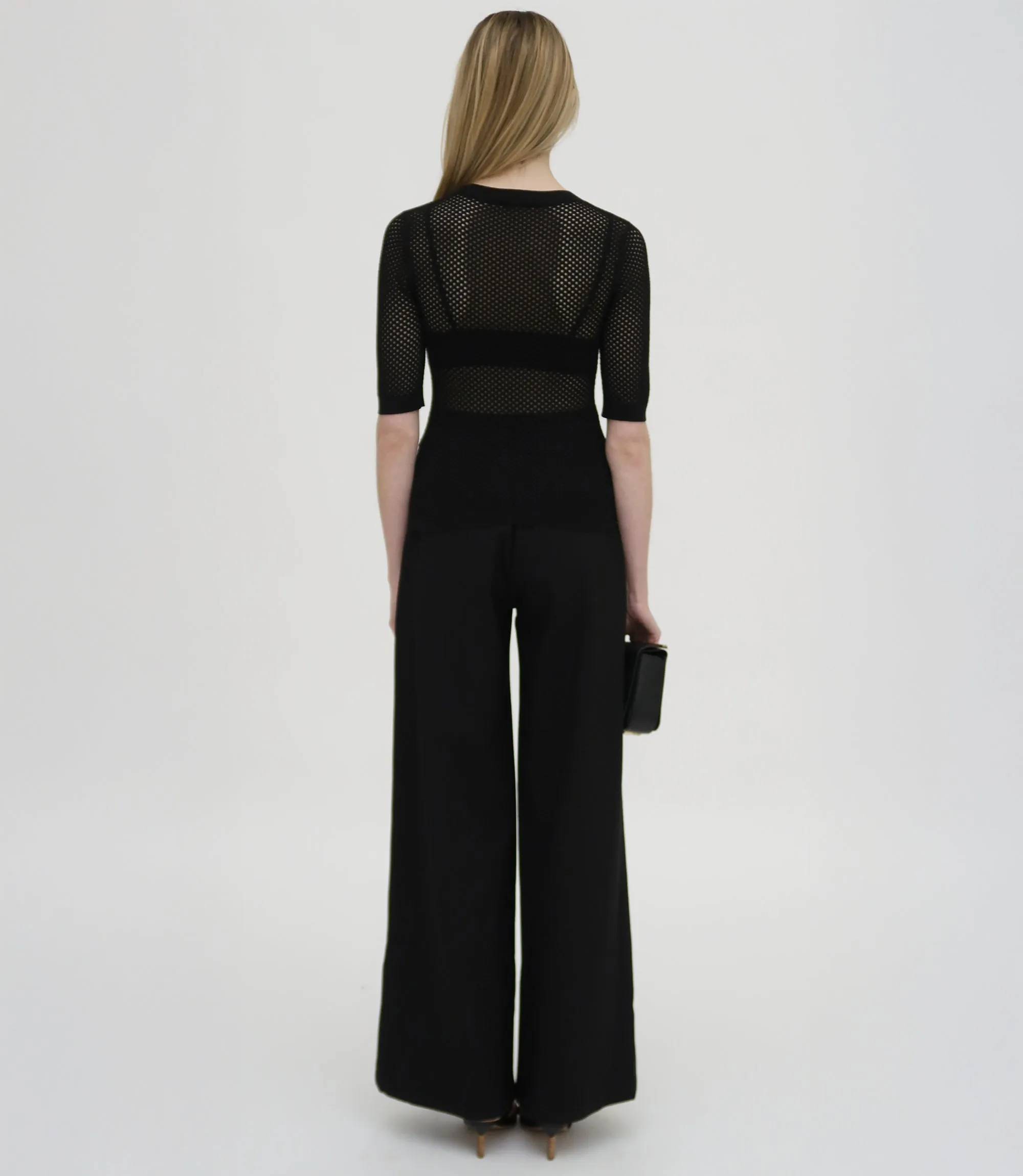 MESH CROPPED SLEEVE SWEATER sold by Rosetta Getty product image thumbnail 4