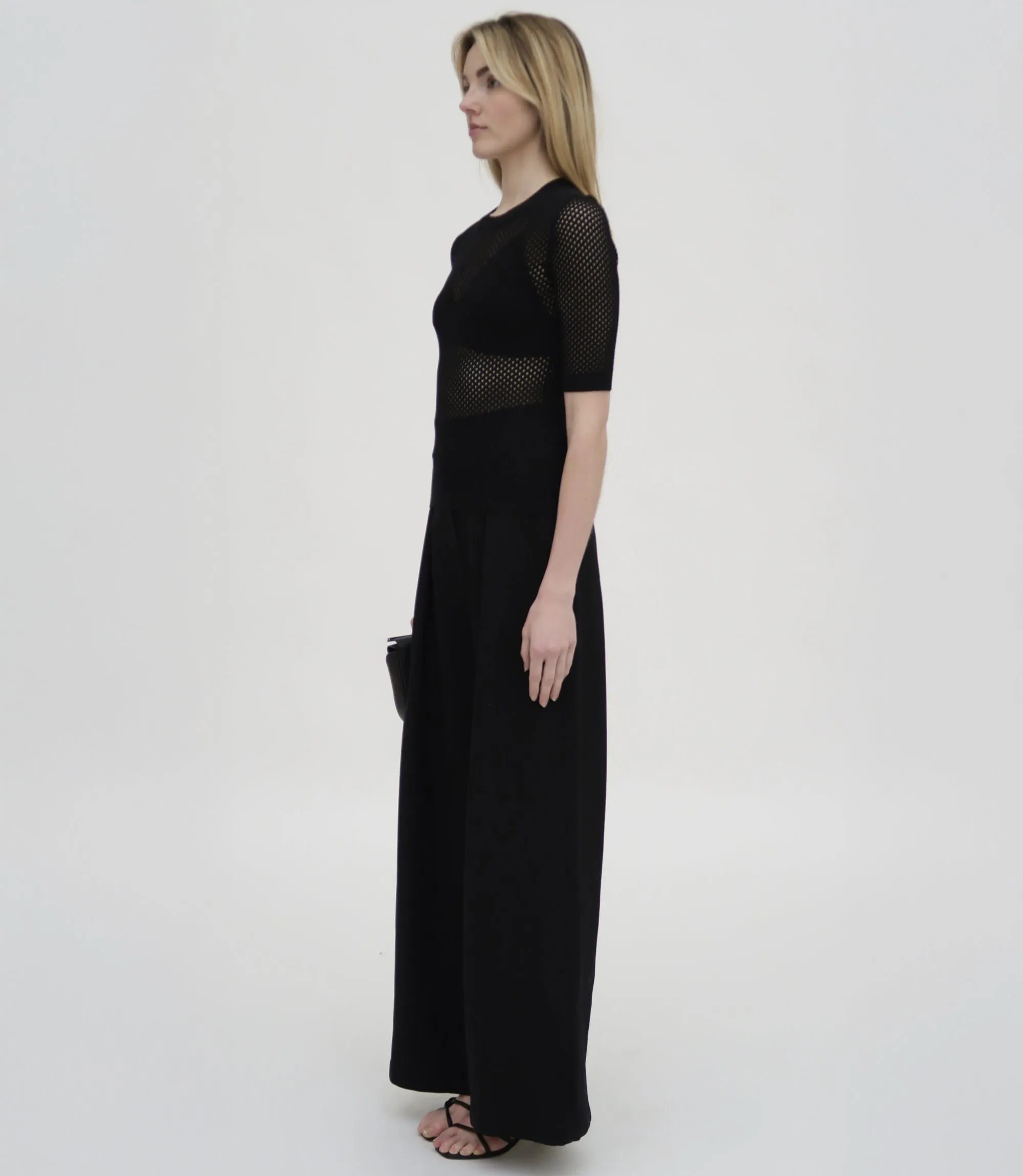 MESH CROPPED SLEEVE SWEATER sold by Rosetta Getty product image thumbnail 3