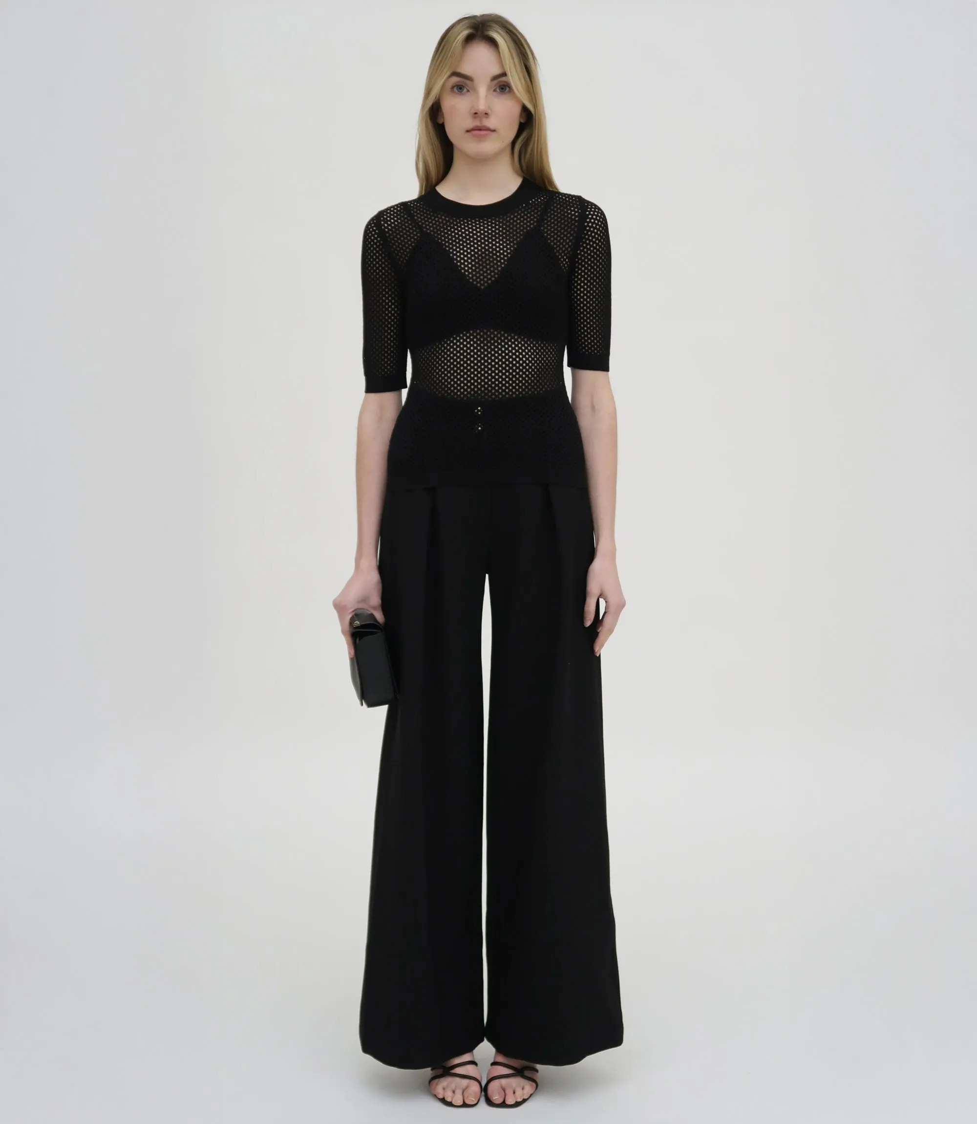 MESH CROPPED SLEEVE SWEATER sold by Rosetta Getty product image thumbnail 2