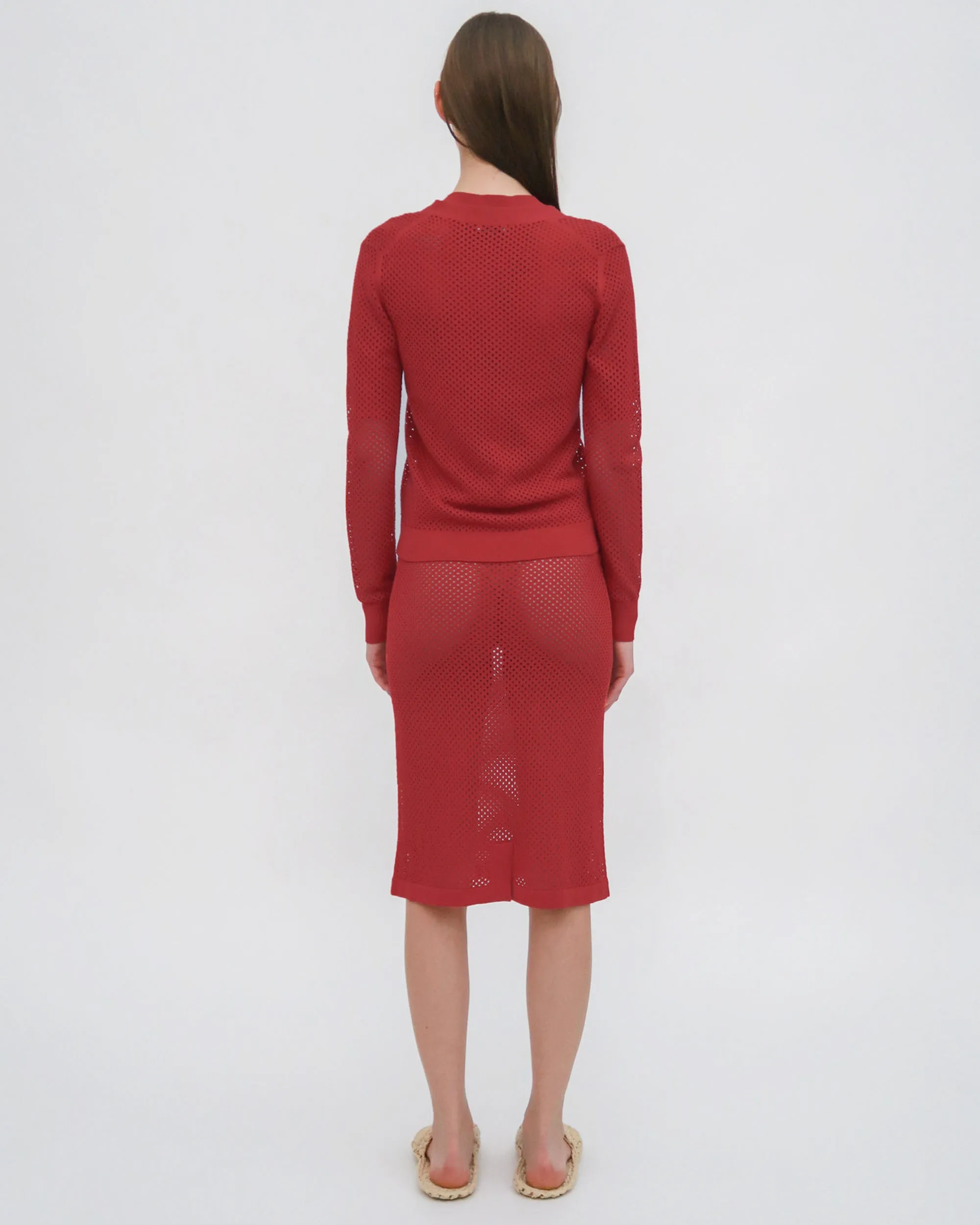MESH POINTELLE CARDIGAN sold by Rosetta Getty product image thumbnail 4