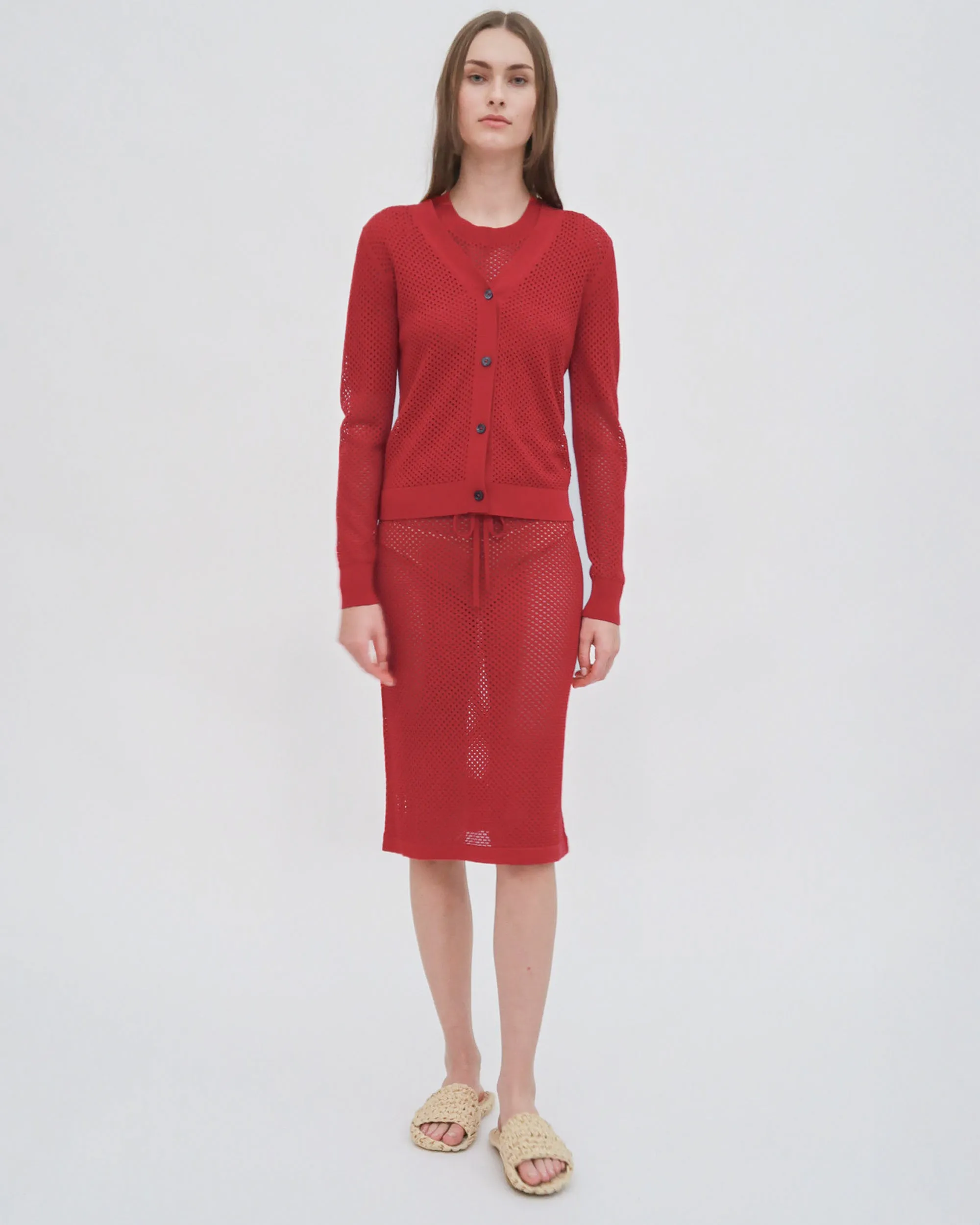 MESH POINTELLE CARDIGAN sold by Rosetta Getty product image thumbnail 2