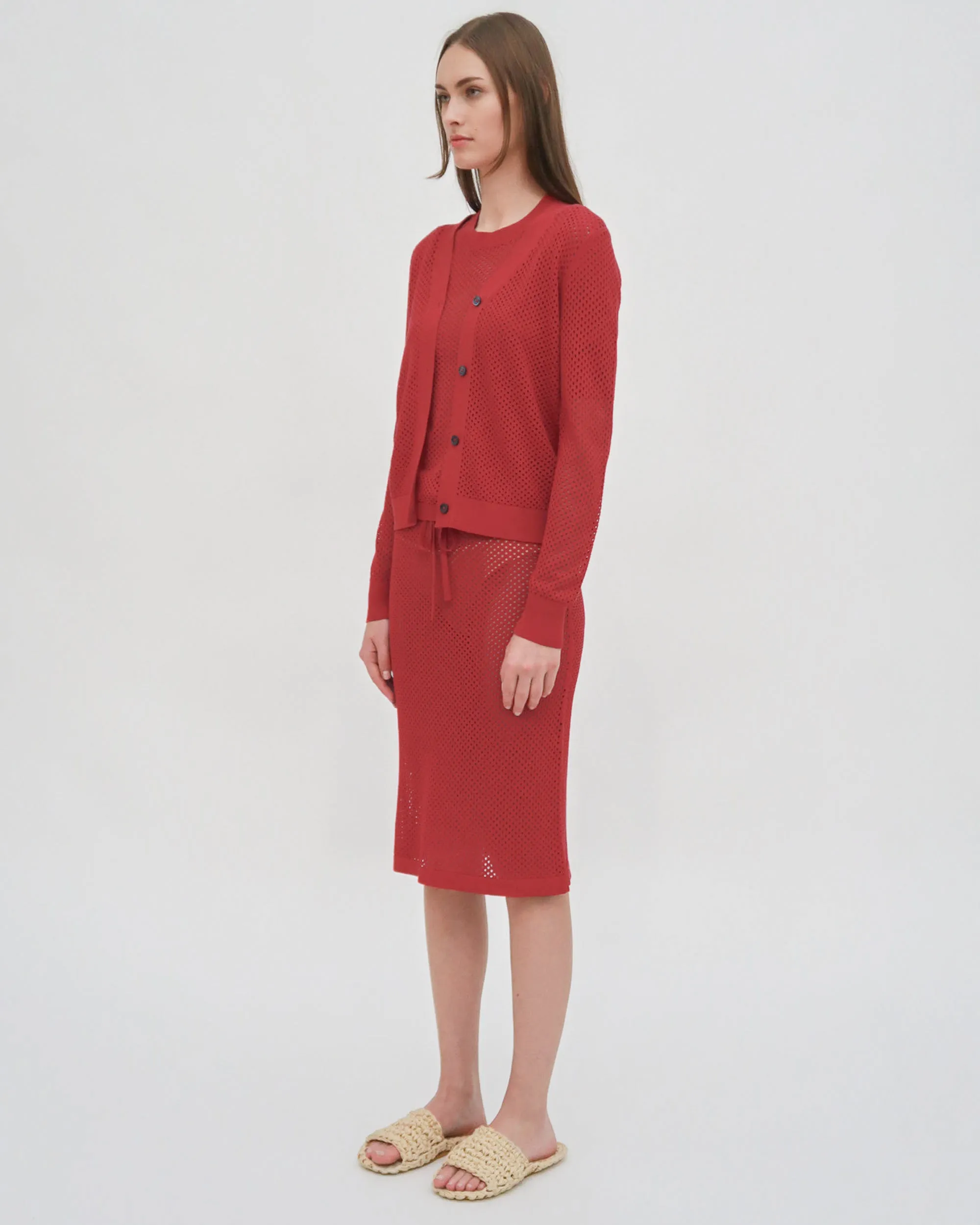 MESH POINTELLE CARDIGAN sold by Rosetta Getty product image thumbnail 3