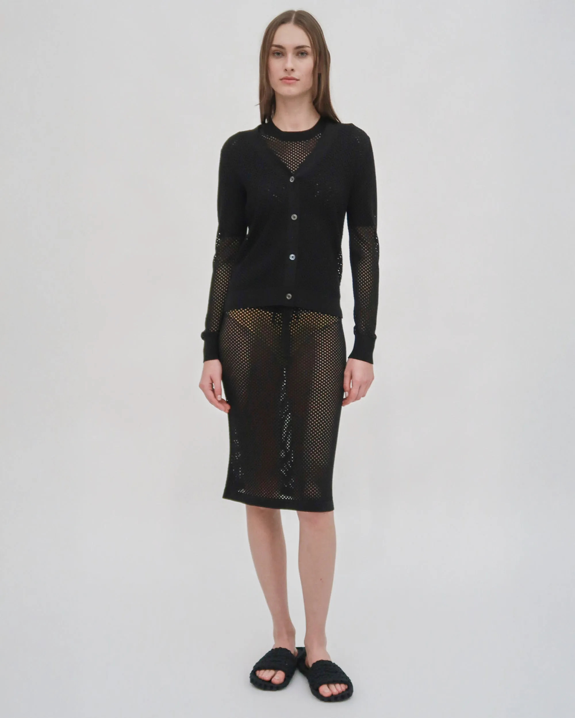 MESH POINTELLE CARDIGAN sold by Rosetta Getty product image thumbnail 5