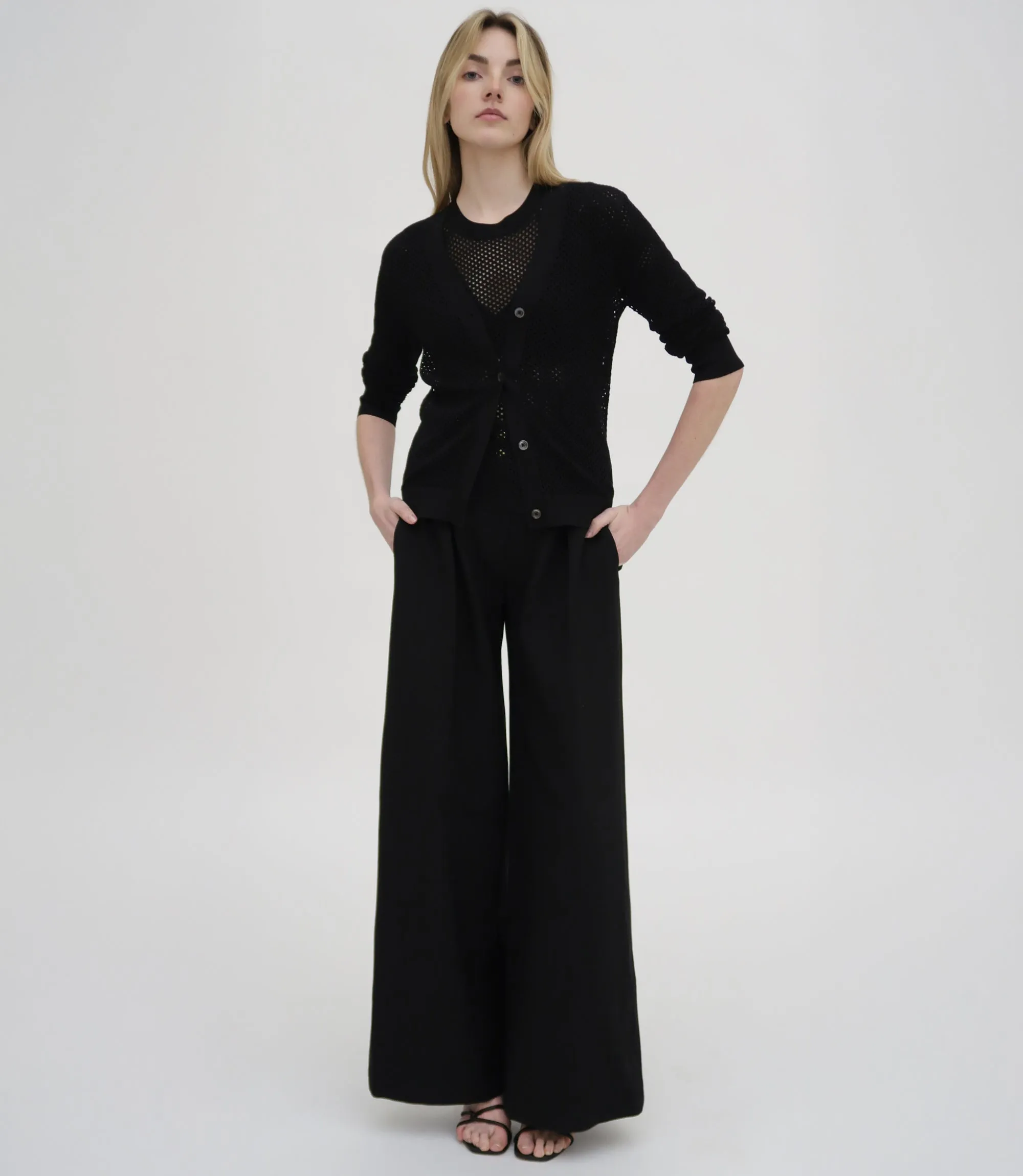 MESH POINTELLE CARDIGAN sold by Rosetta Getty