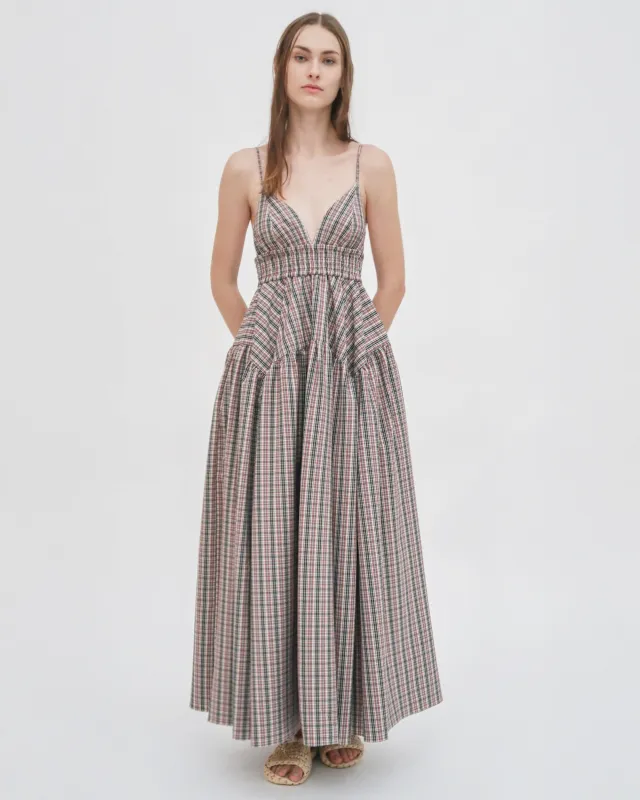 GATHERED PEPLUM CAMISOLE DRESS sold by Rosetta Getty